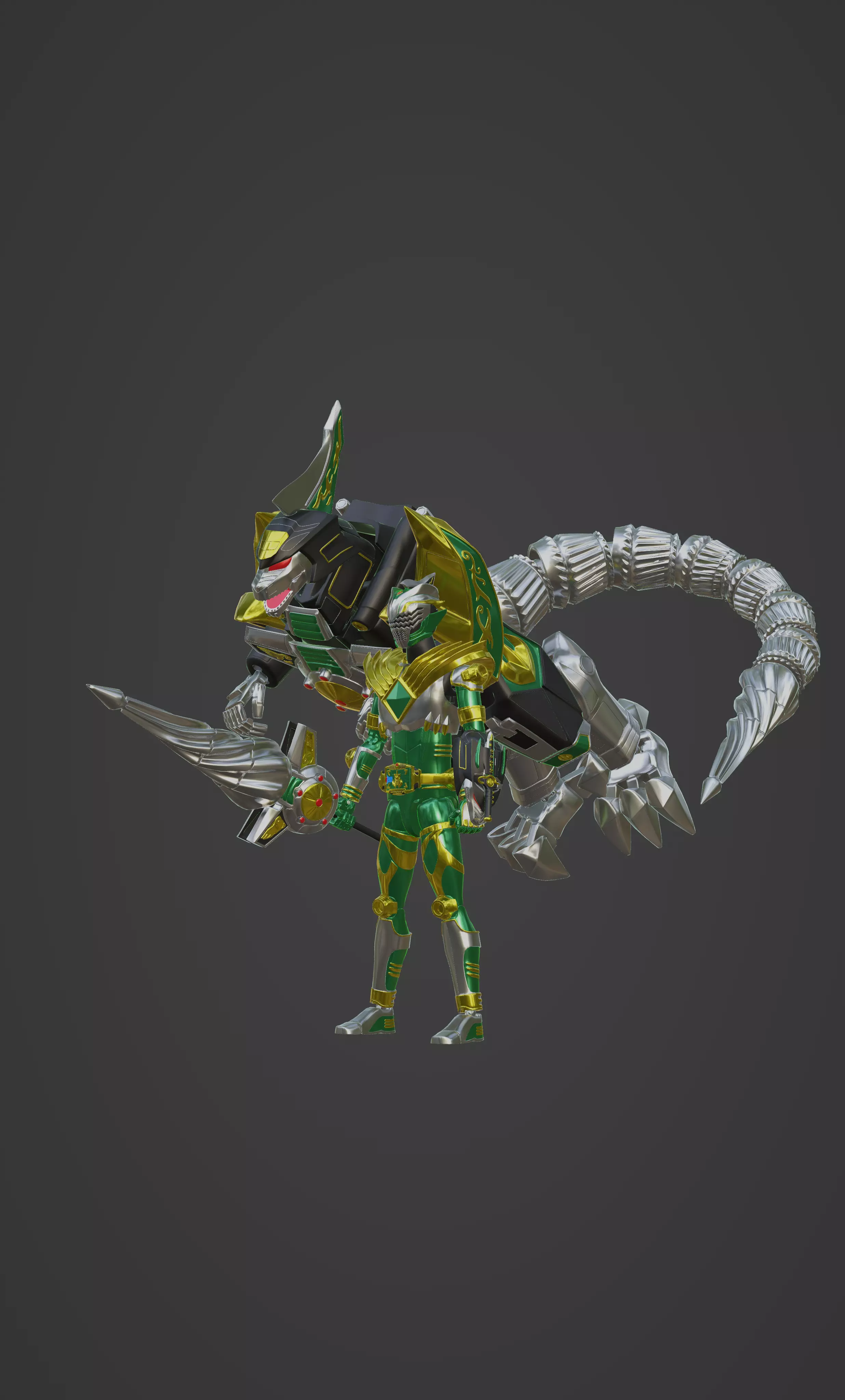 Acticulated Figure Kamen Rider Caesar and Dragoncaesar 3D print model