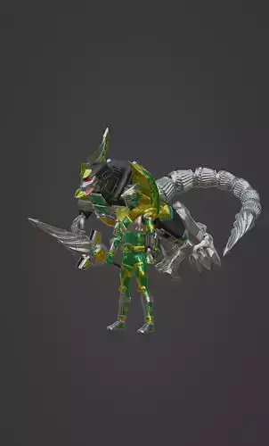 Acticulated Figure Kamen Rider Caesar and Dragoncaesar 3D print model