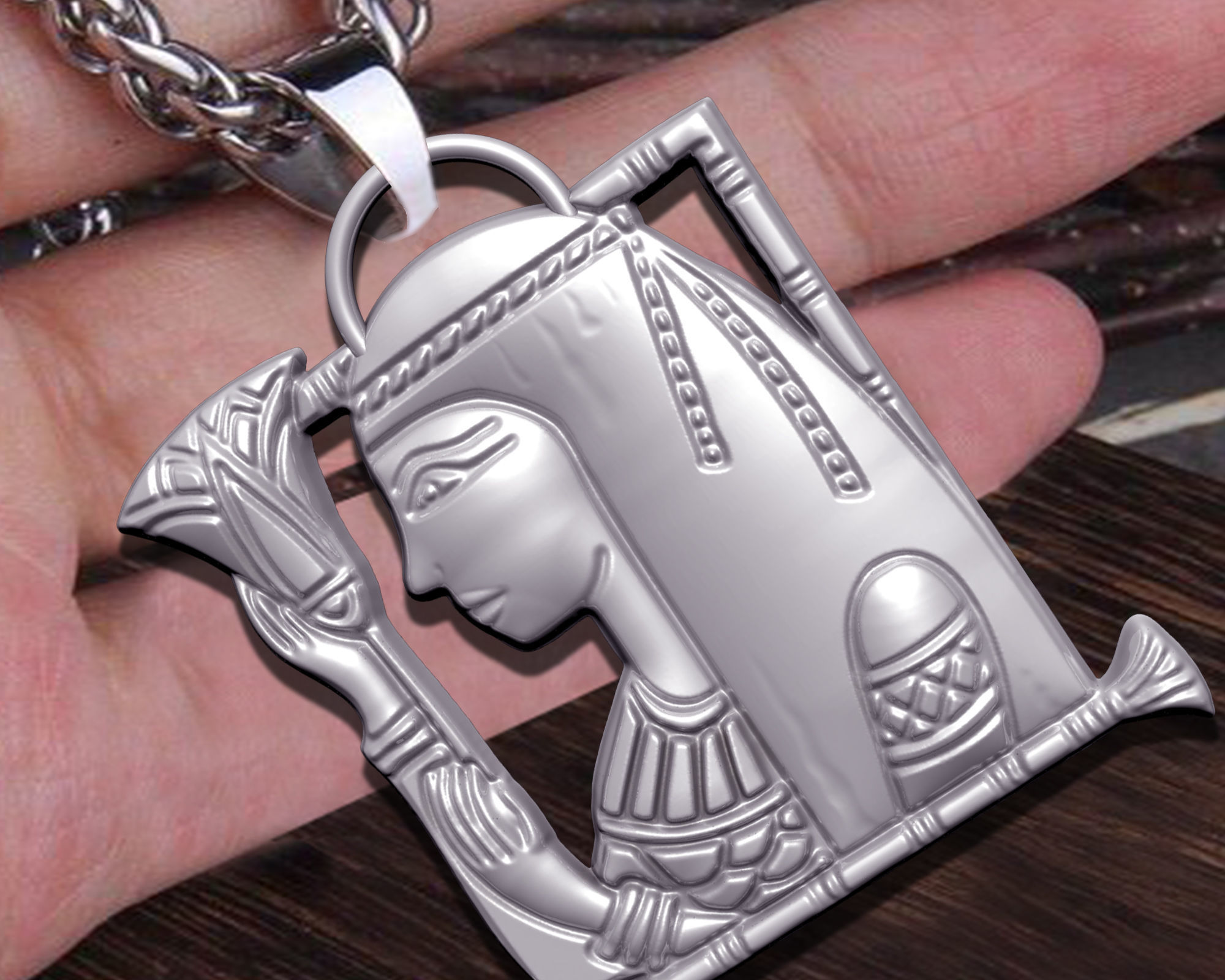 CLEOPATRA   ANCIENT EGYPT Queen Pendant 3D print model_8