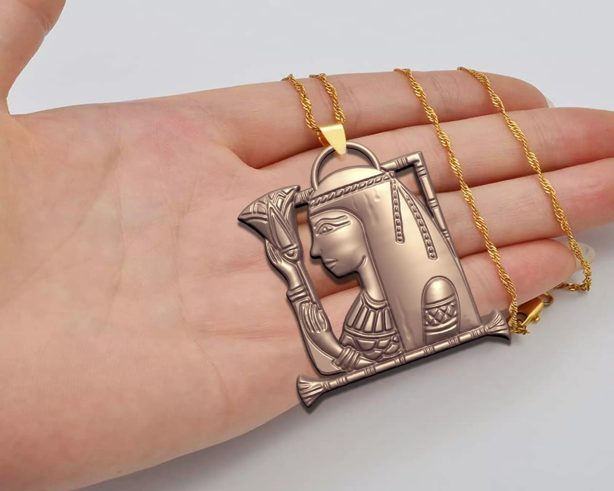 CLEOPATRA   ANCIENT EGYPT Queen Pendant 3D print model_0