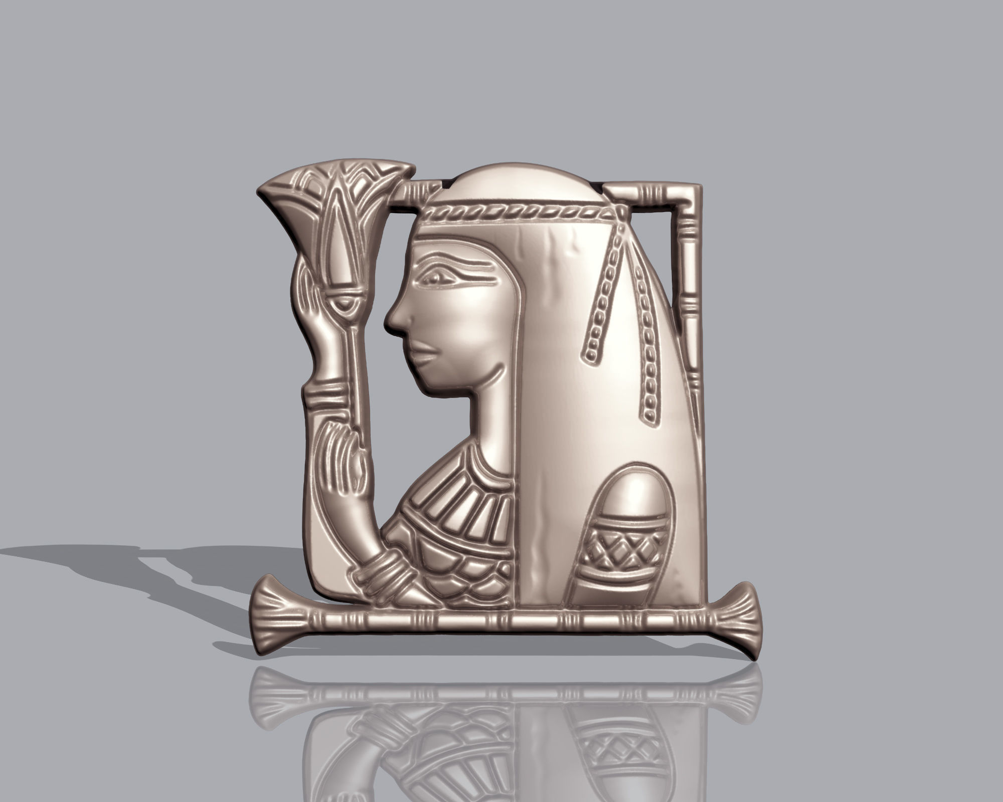 CLEOPATRA   ANCIENT EGYPT Queen Pendant 3D print model_2