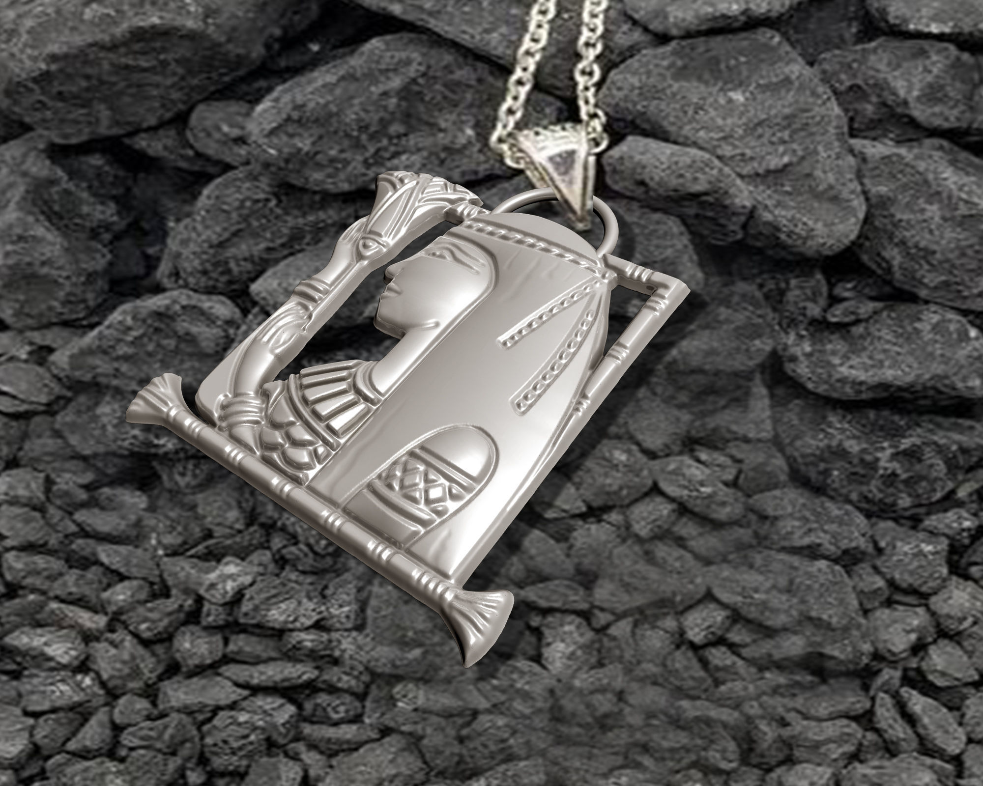 CLEOPATRA   ANCIENT EGYPT Queen Pendant 3D print model_1