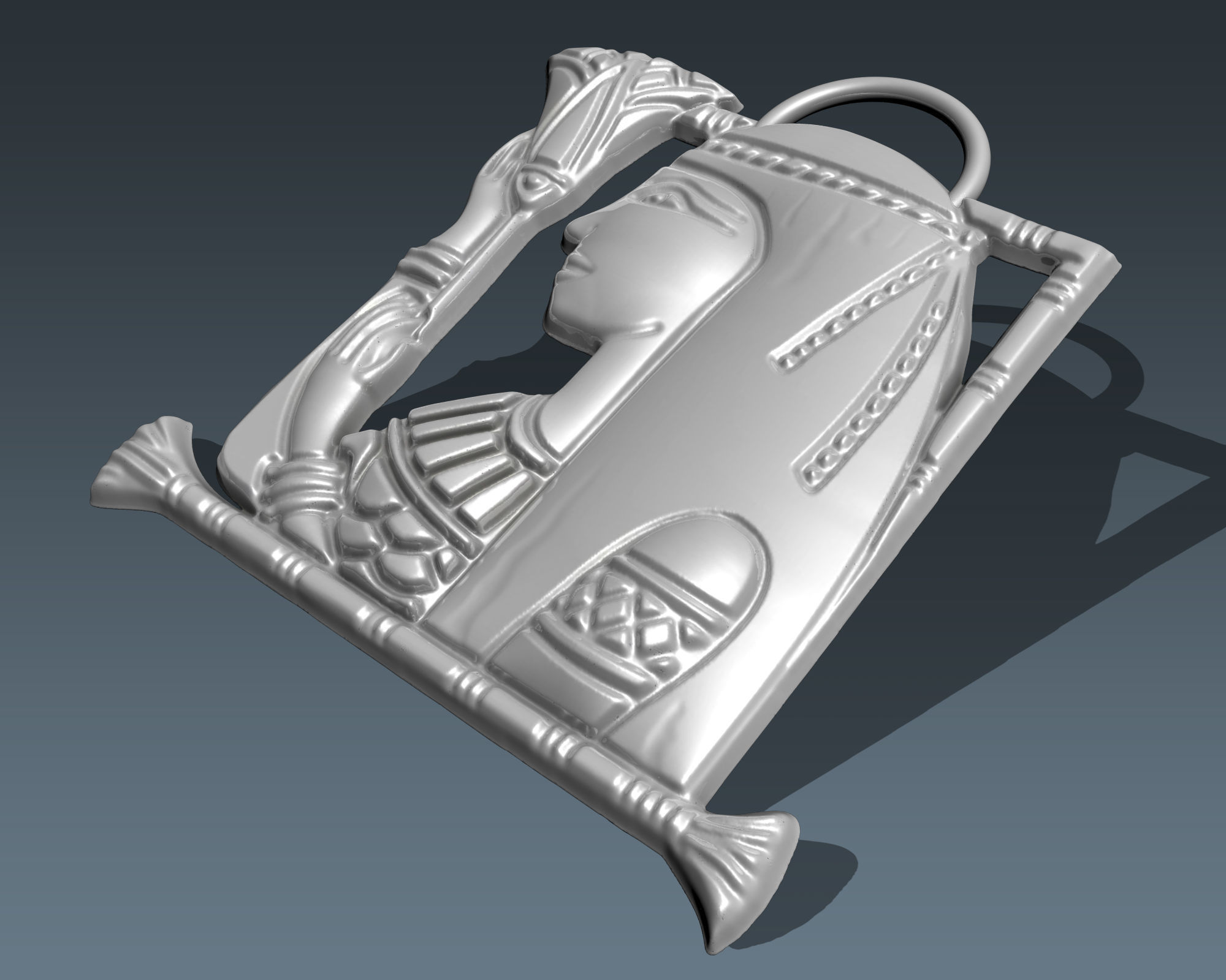 CLEOPATRA   ANCIENT EGYPT Queen Pendant 3D print model_7
