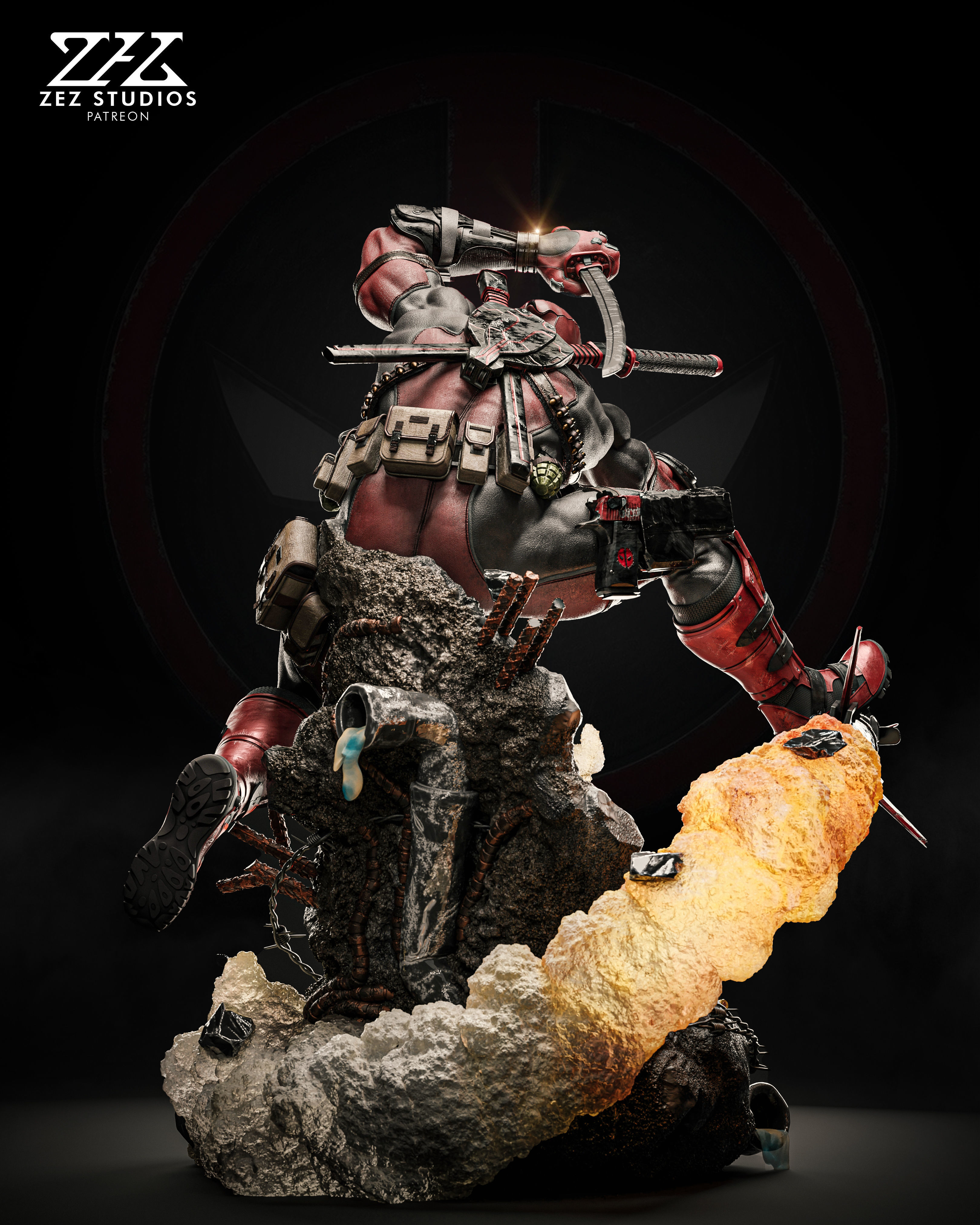 DEADPOOL - STL 3D print model_5