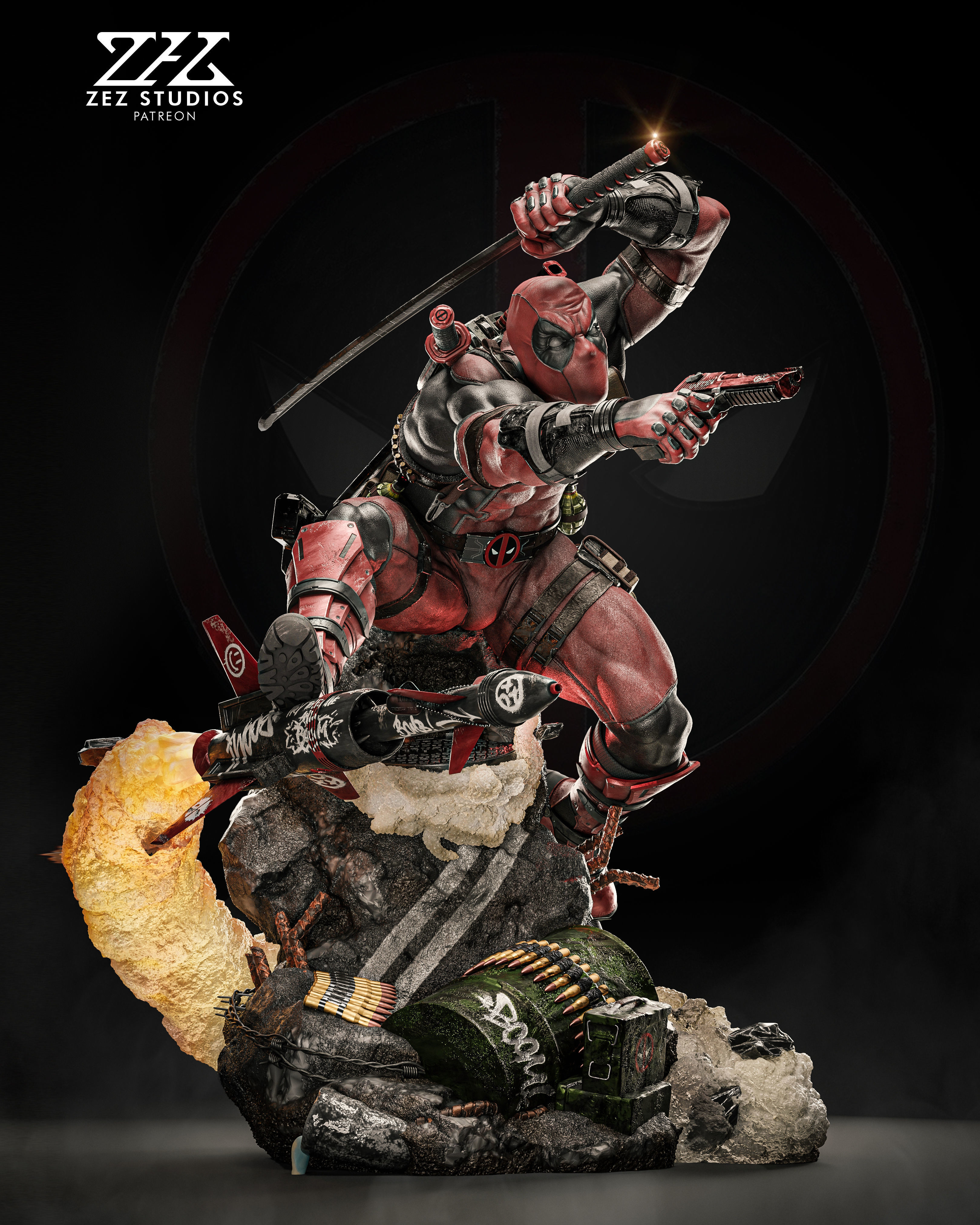 DEADPOOL - STL 3D print model_3