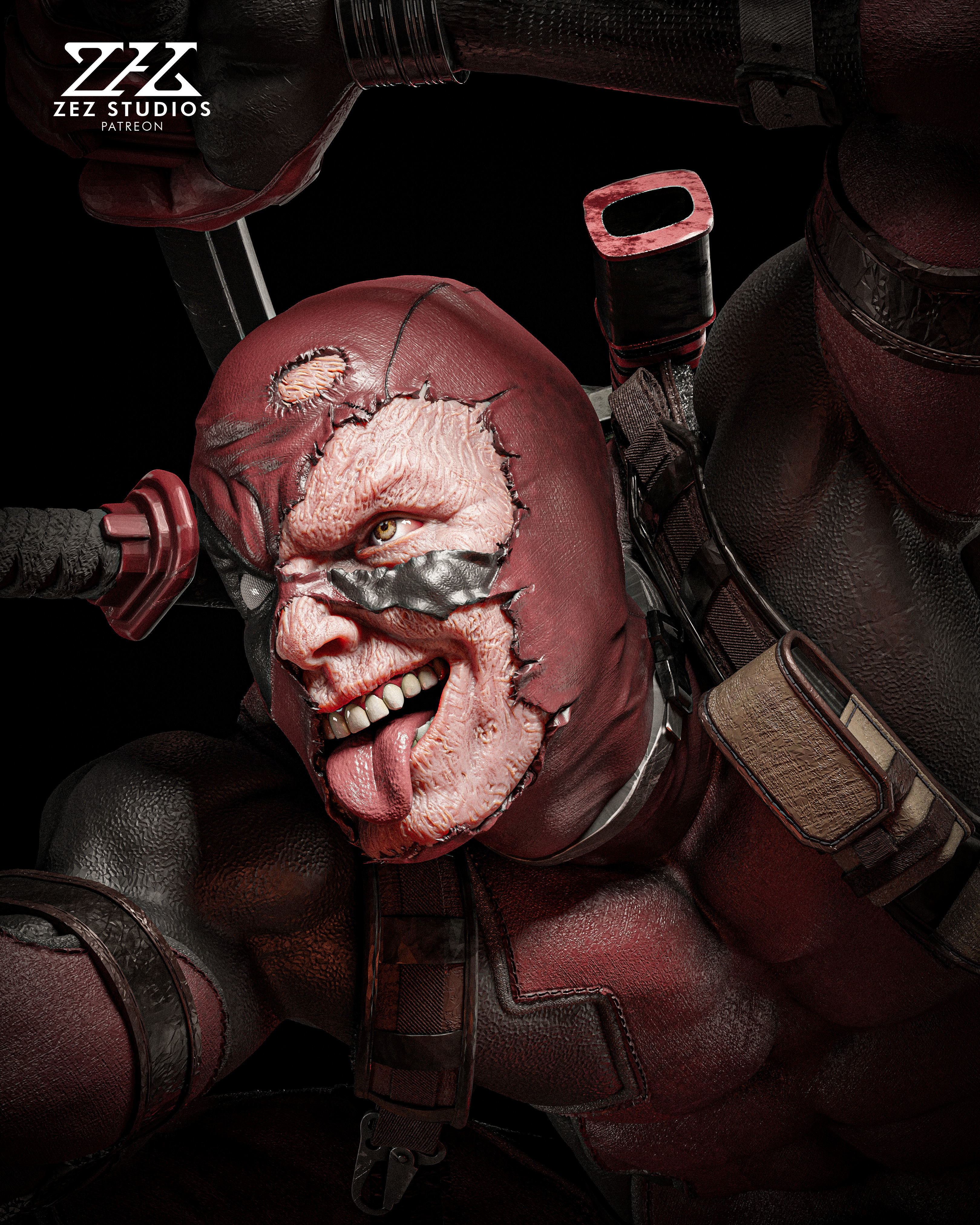 DEADPOOL - STL 3D print model_6