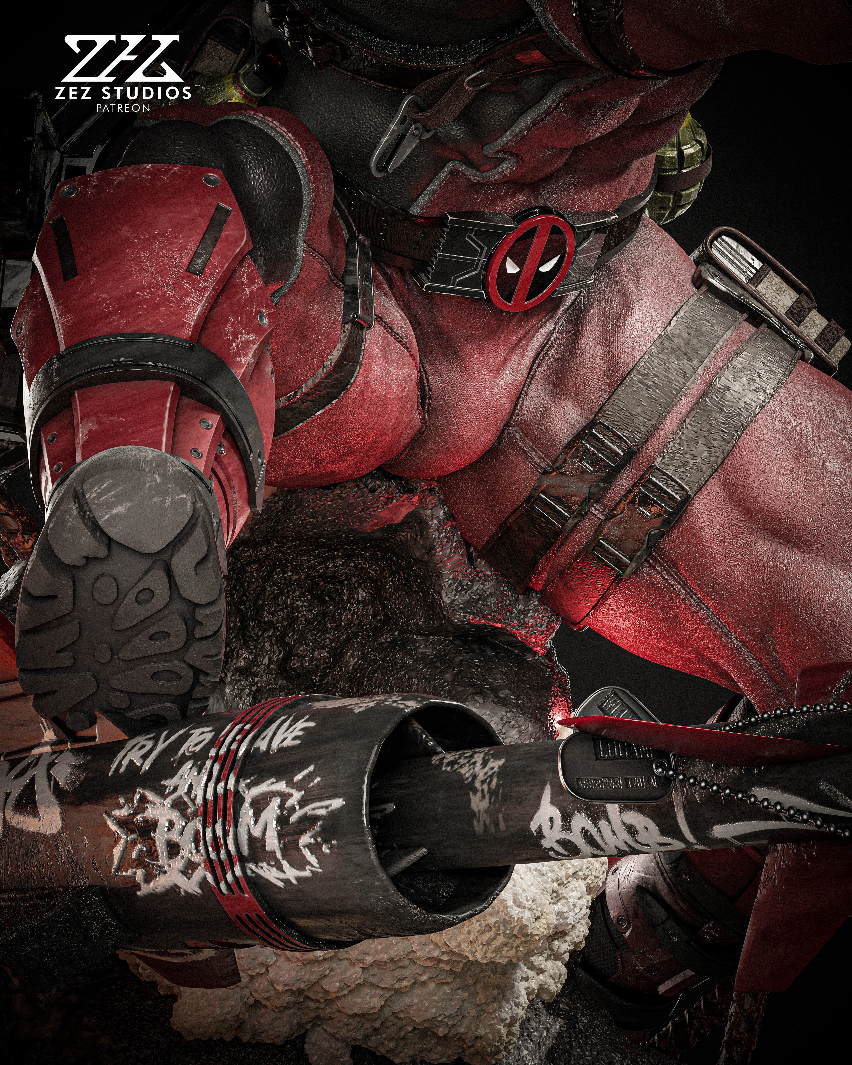 DEADPOOL - STL 3D print model_10