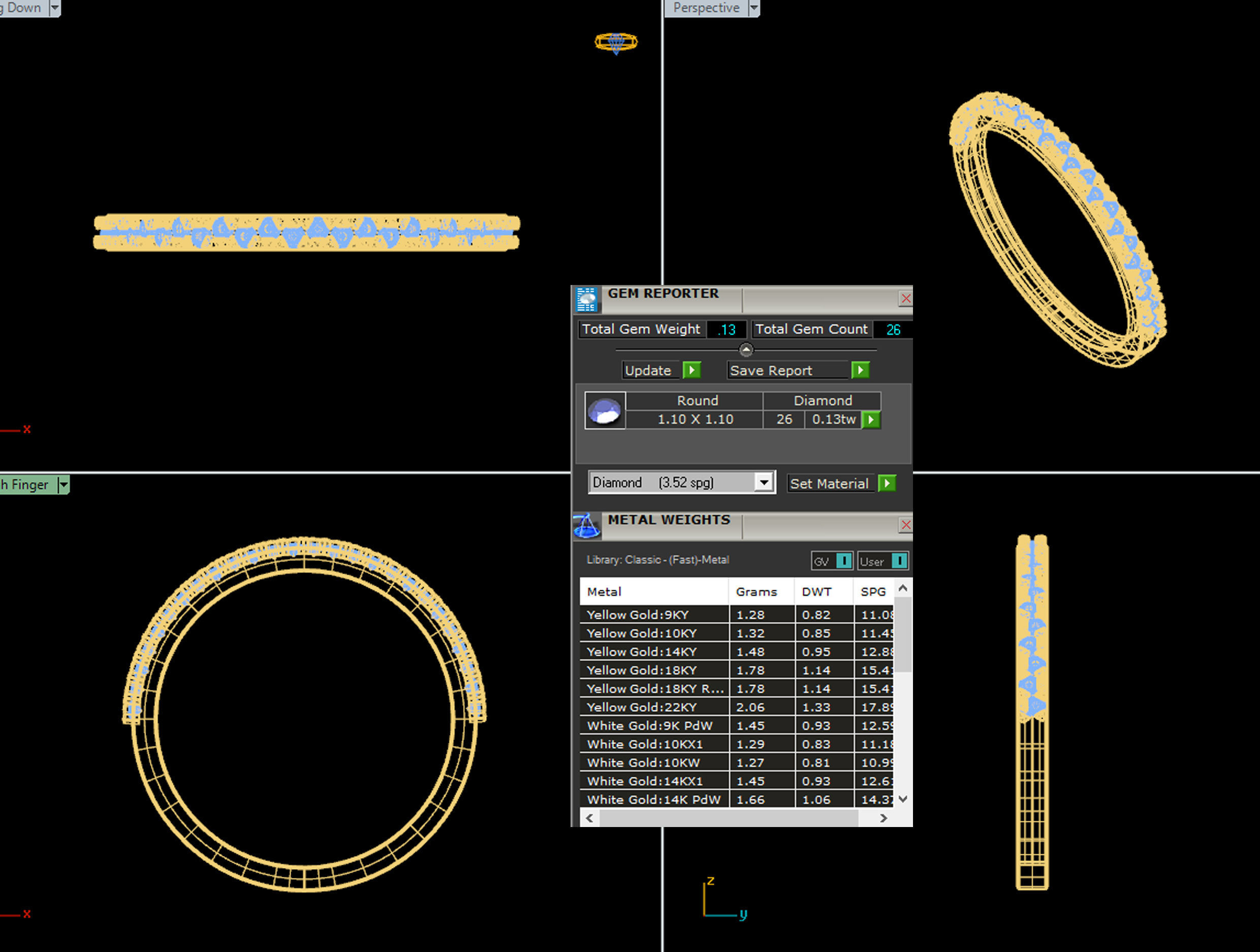 Diamond ring 3d model printable model 3D print model_5