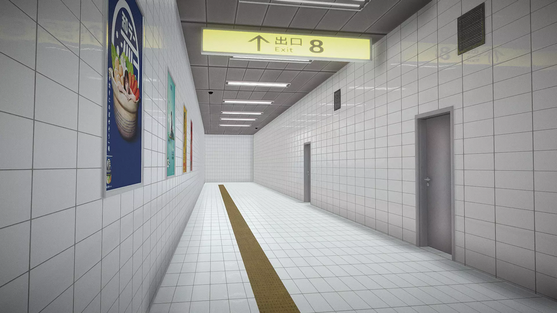 The Exit 8  Low-poly 3D model_0