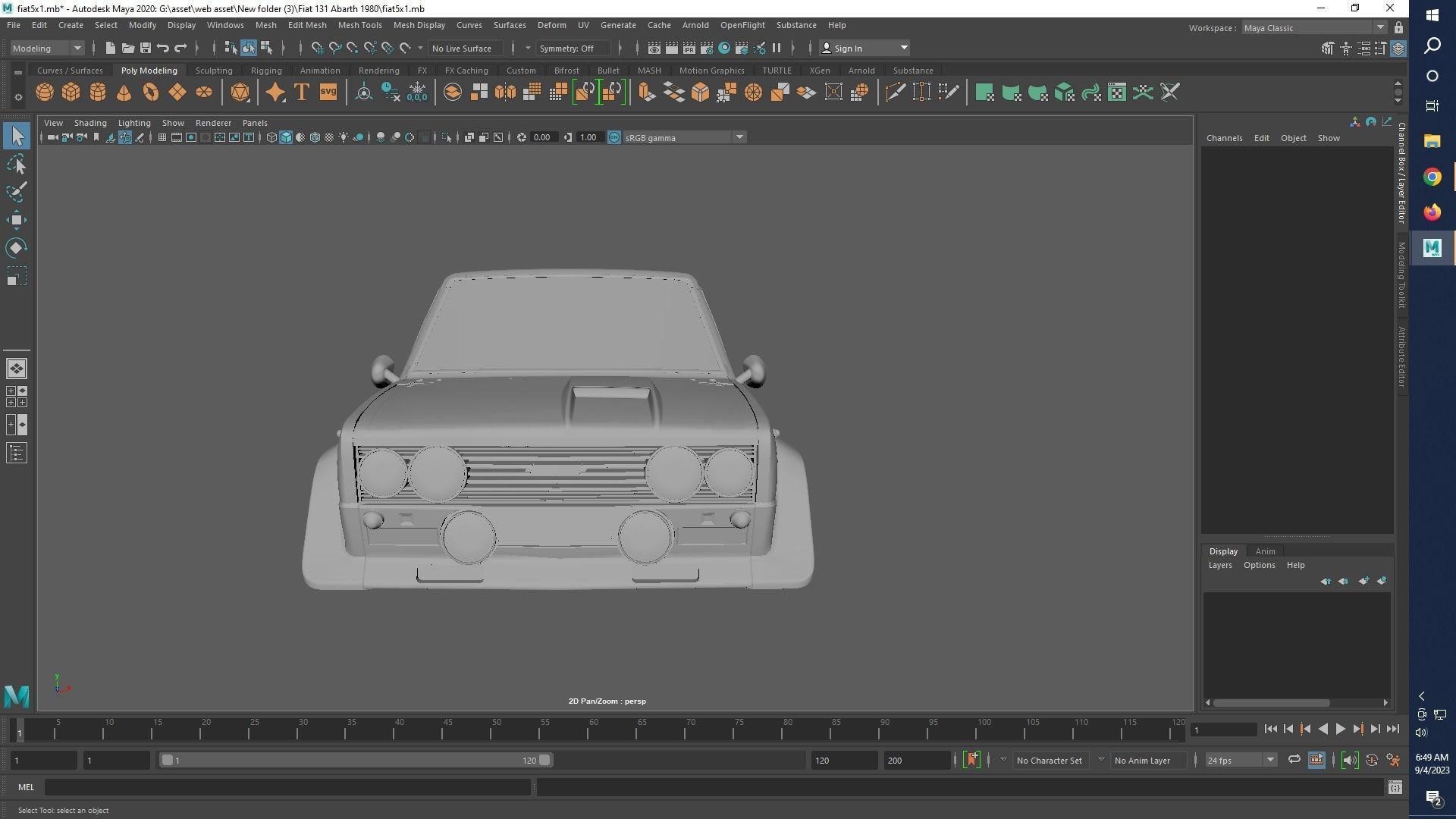 Fiat 131 Abarth 1980 Rc shell 3D print model_14