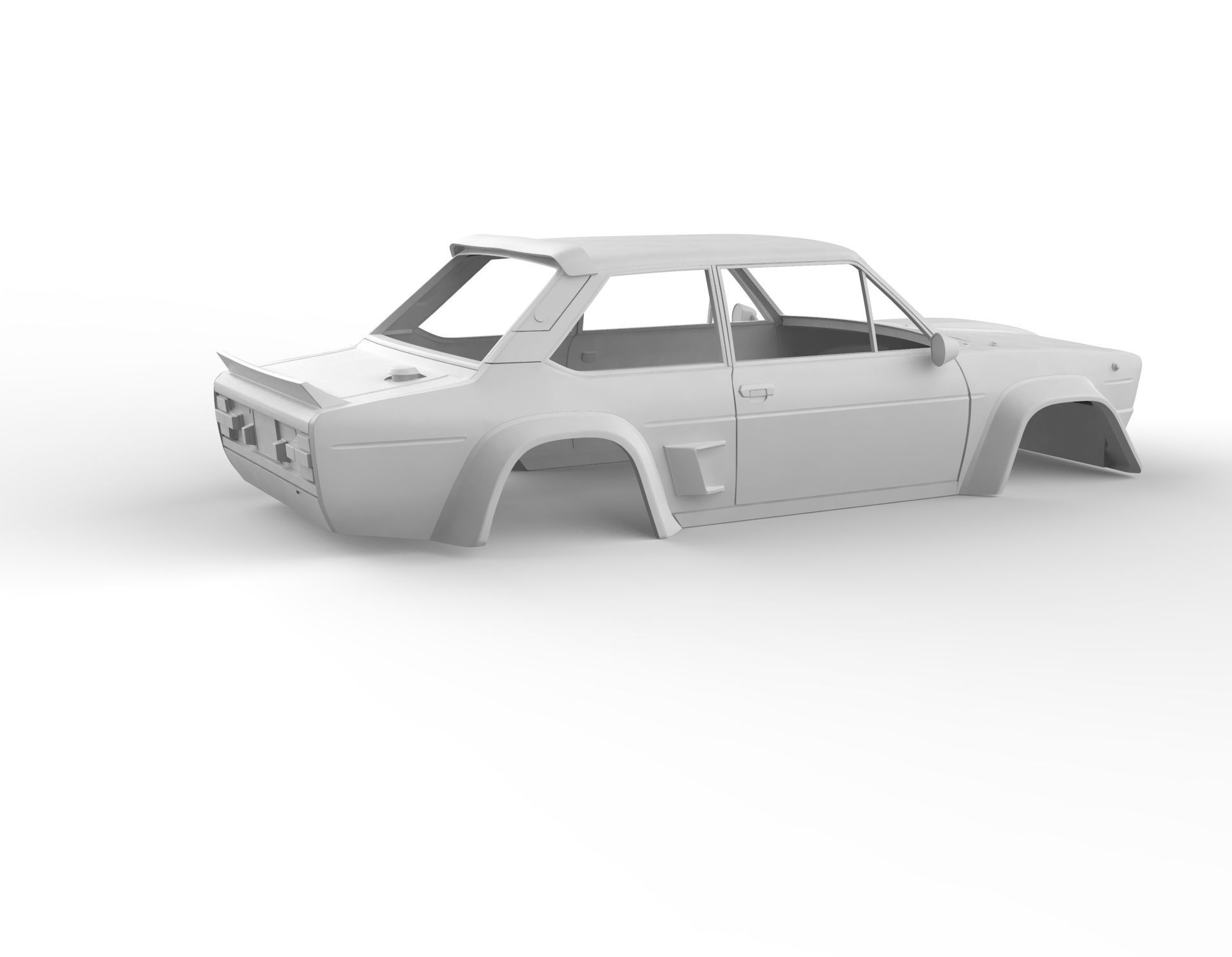 Fiat 131 Abarth 1980 Rc shell 3D print model_10