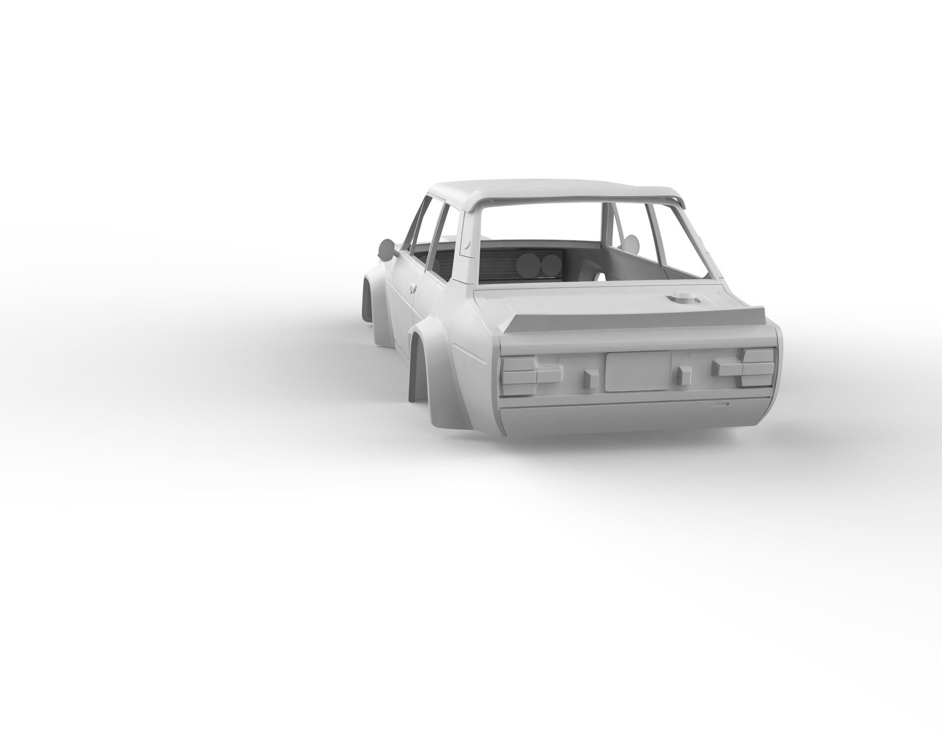 Fiat 131 Abarth 1980 Rc shell 3D print model_7