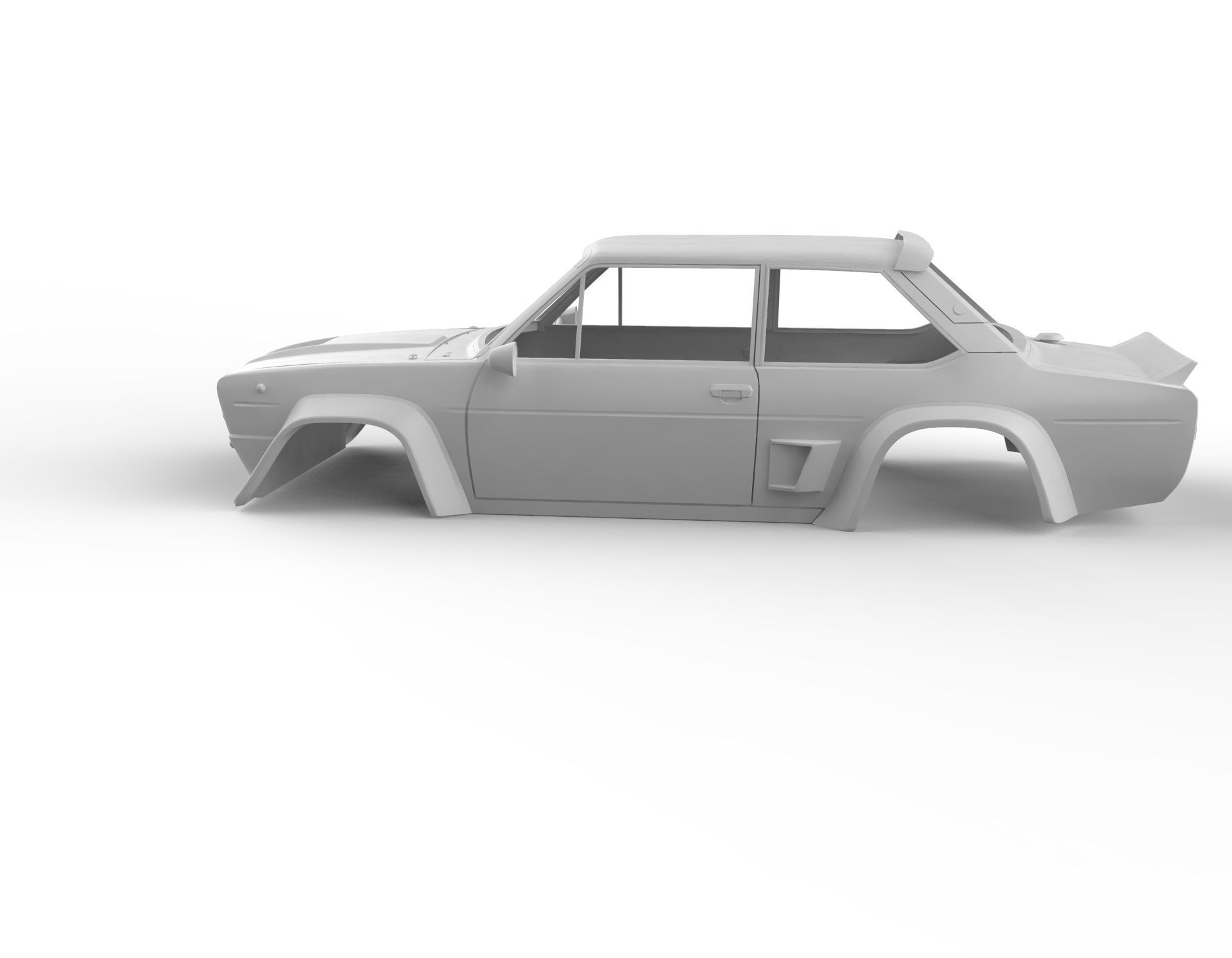 Fiat 131 Abarth 1980 Rc shell 3D print model_8