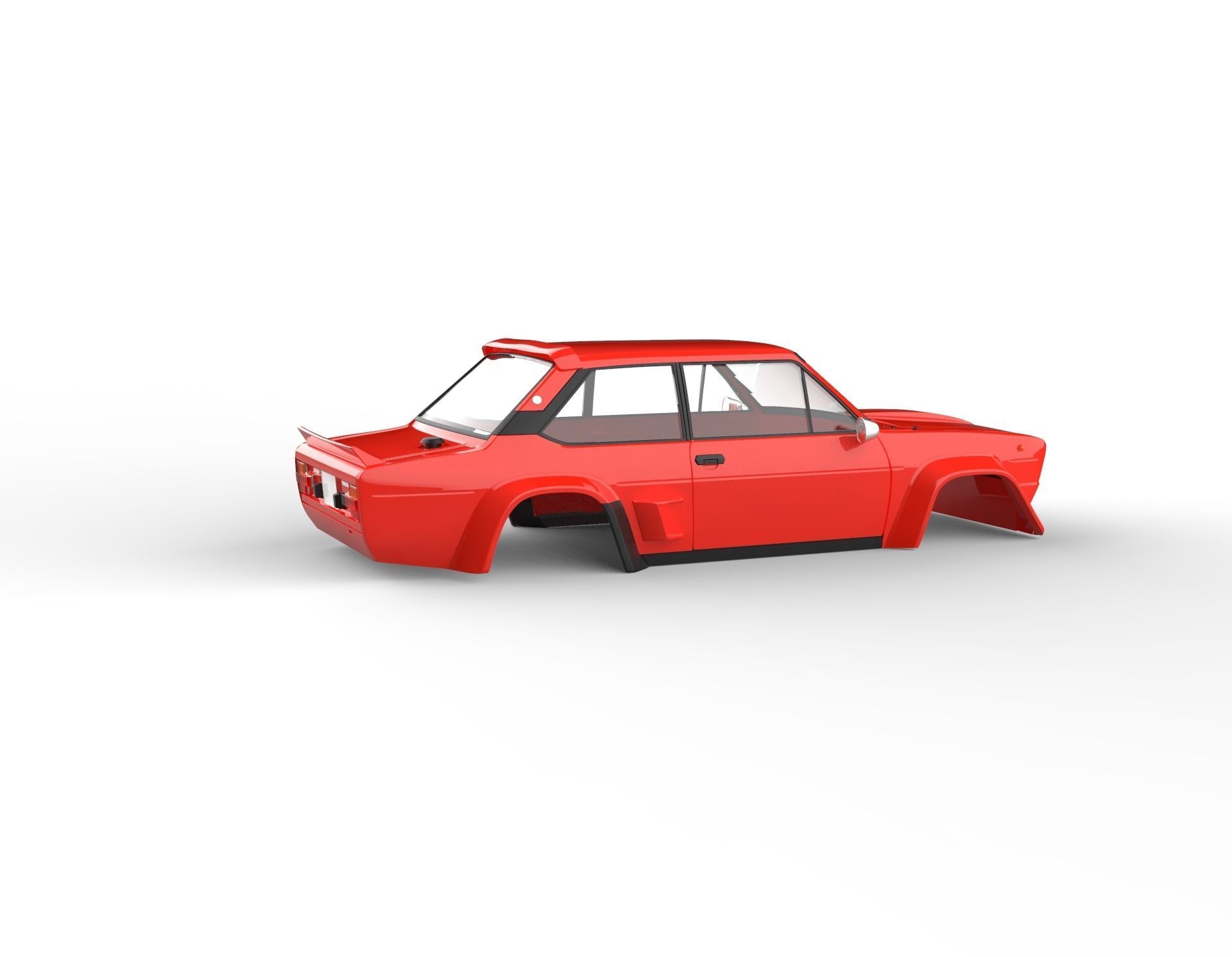 Fiat 131 Abarth 1980 Rc shell 3D print model_3