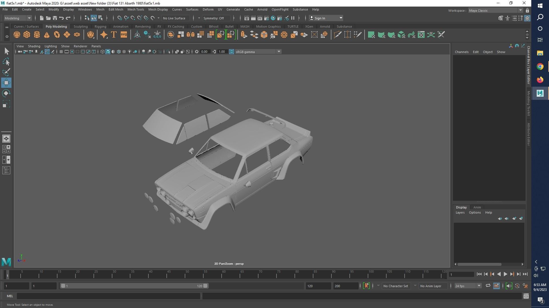 Fiat 131 Abarth 1980 Rc shell 3D print model_23