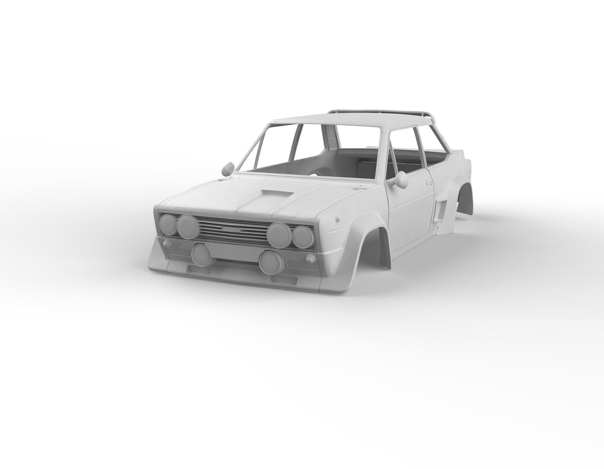Fiat 131 Abarth 1980 Rc shell 3D print model_9