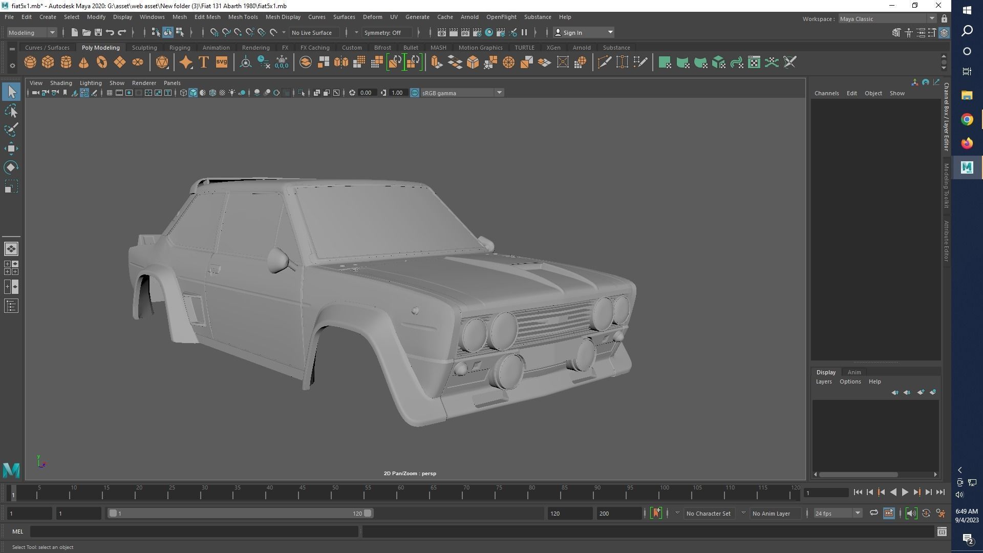 Fiat 131 Abarth 1980 Rc shell 3D print model_16