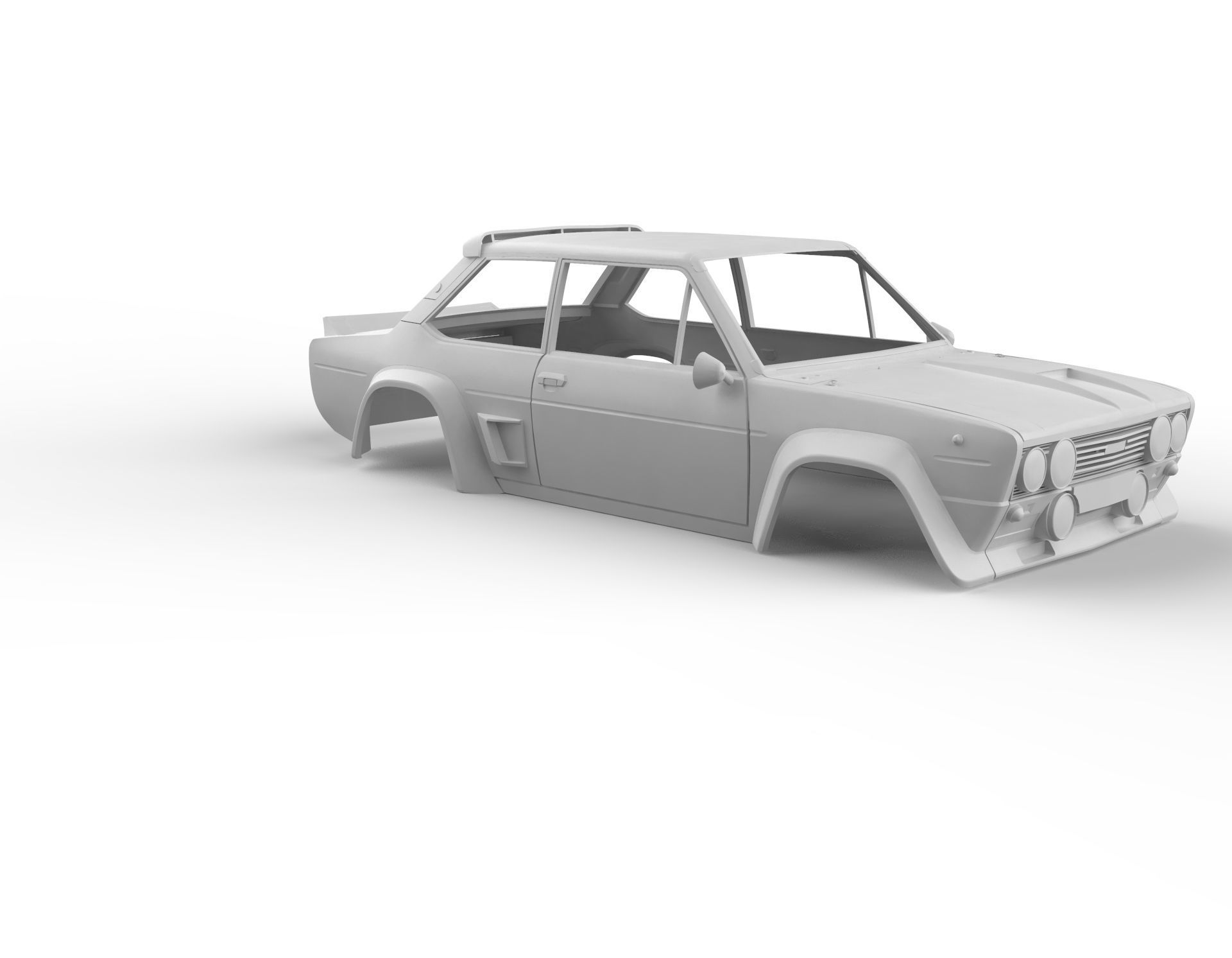 Fiat 131 Abarth 1980 Rc shell 3D print model_6