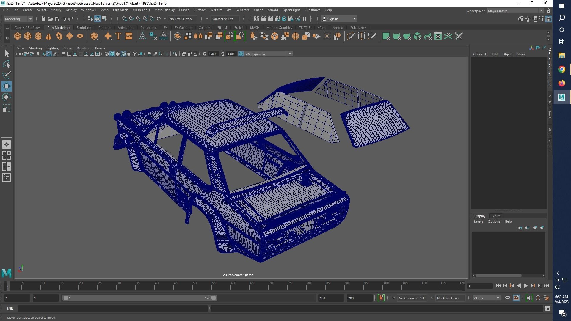 Fiat 131 Abarth 1980 Rc shell 3D print model_24