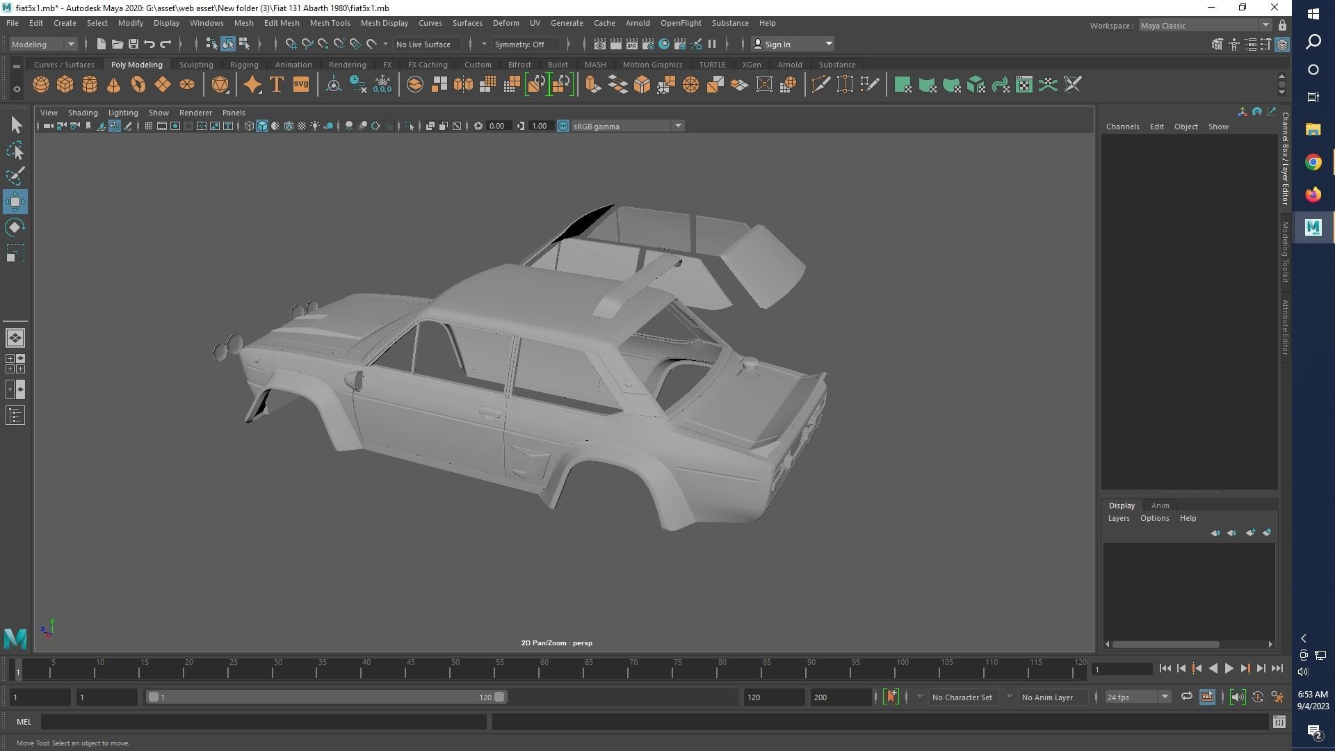Fiat 131 Abarth 1980 Rc shell 3D print model_19