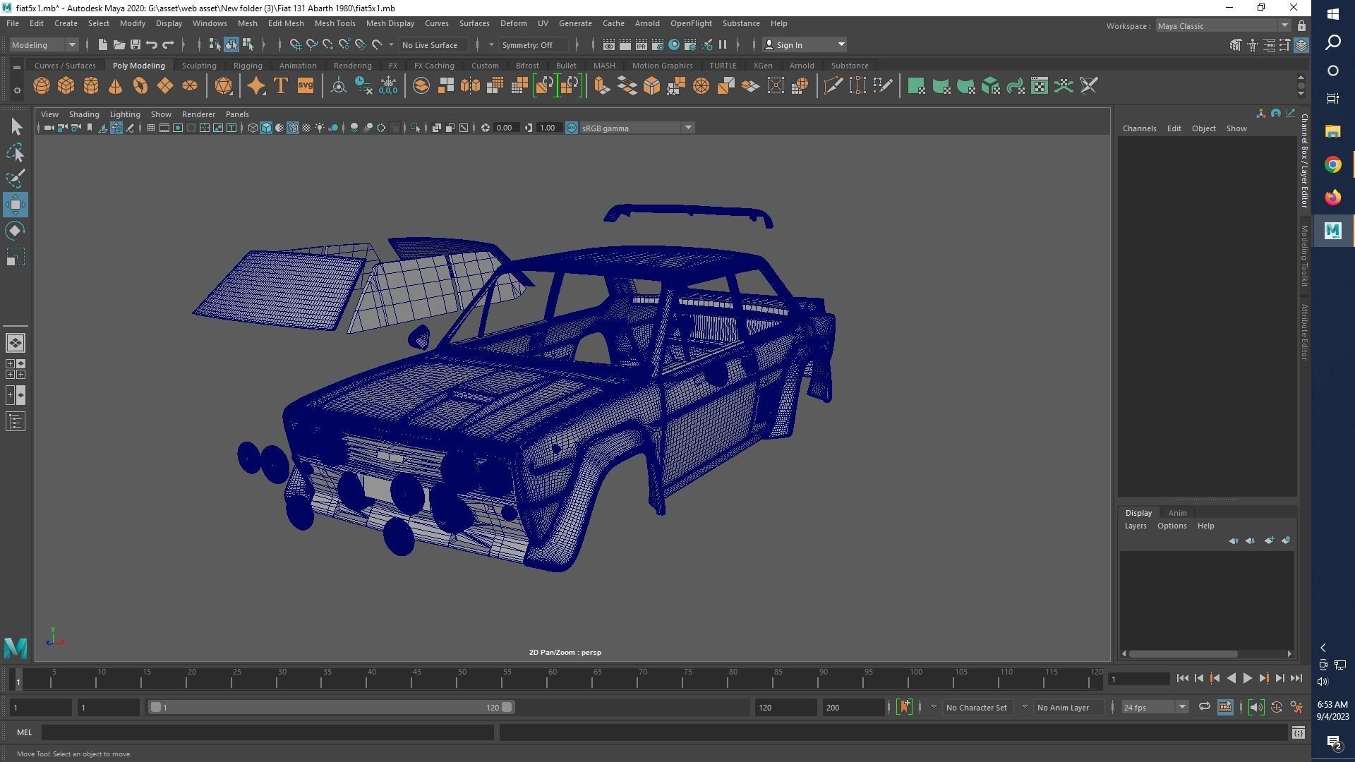 Fiat 131 Abarth 1980 Rc shell 3D print model_25