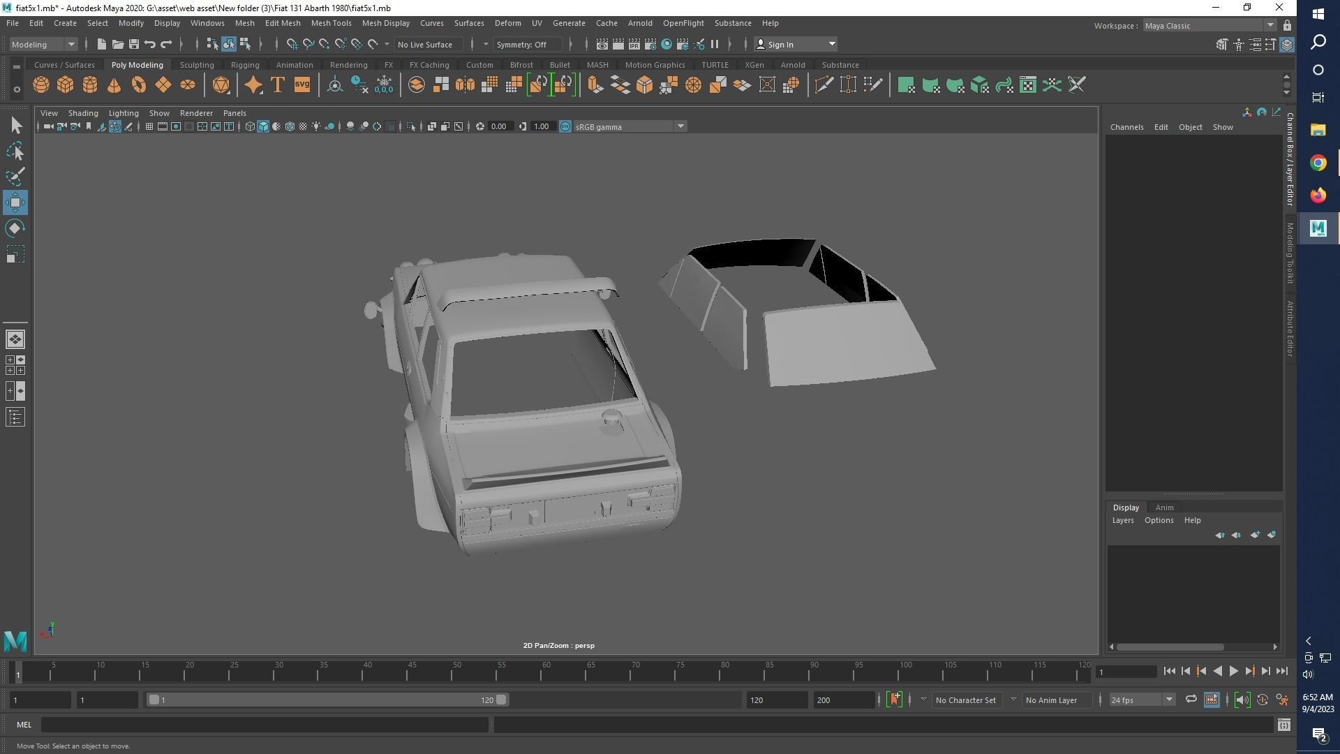 Fiat 131 Abarth 1980 Rc shell 3D print model_21