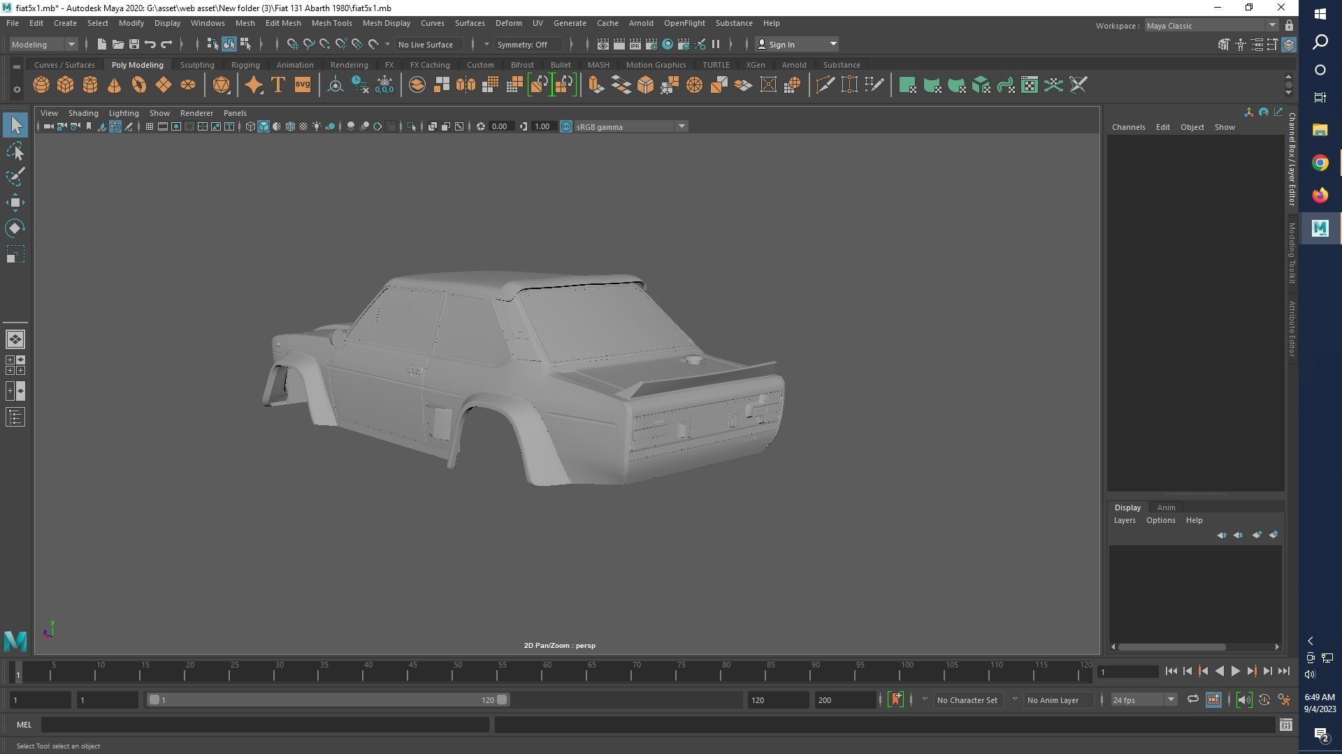 Fiat 131 Abarth 1980 Rc shell 3D print model_12