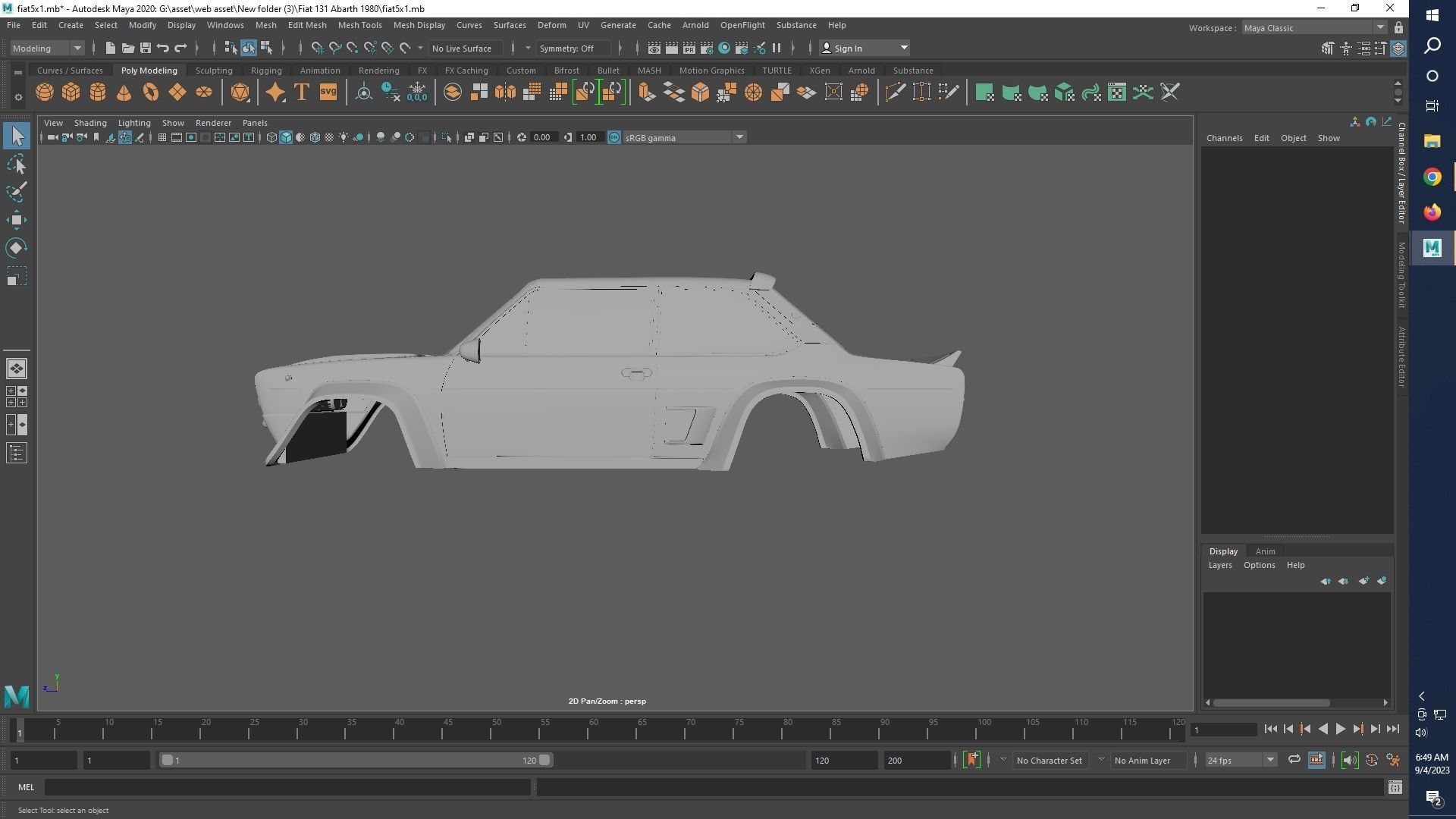 Fiat 131 Abarth 1980 Rc shell 3D print model_11