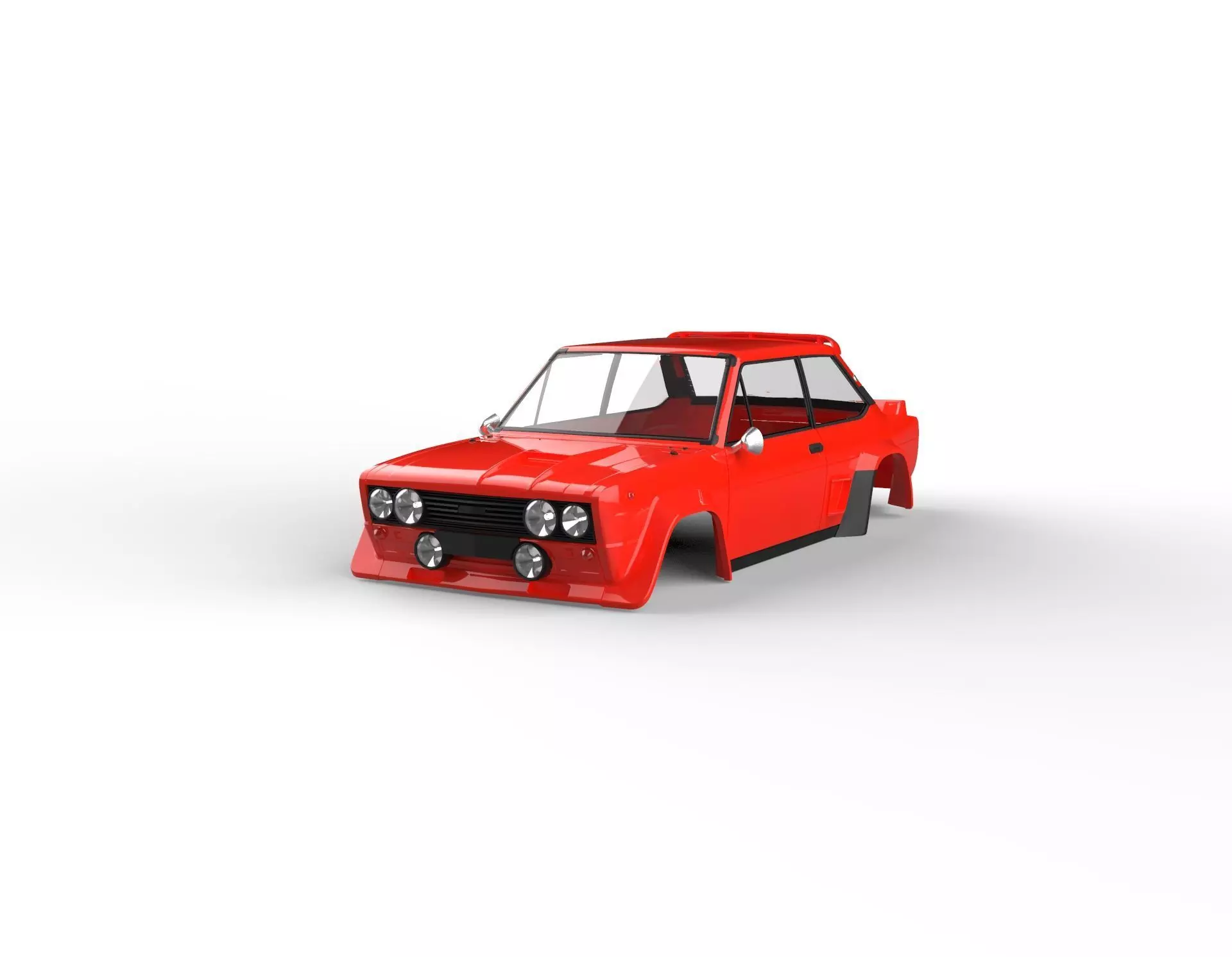 Fiat 131 Abarth 1980 Rc shell 3D print model_0