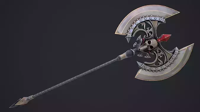 Fantasy Axe 1 3D Model Low-poly 3D model