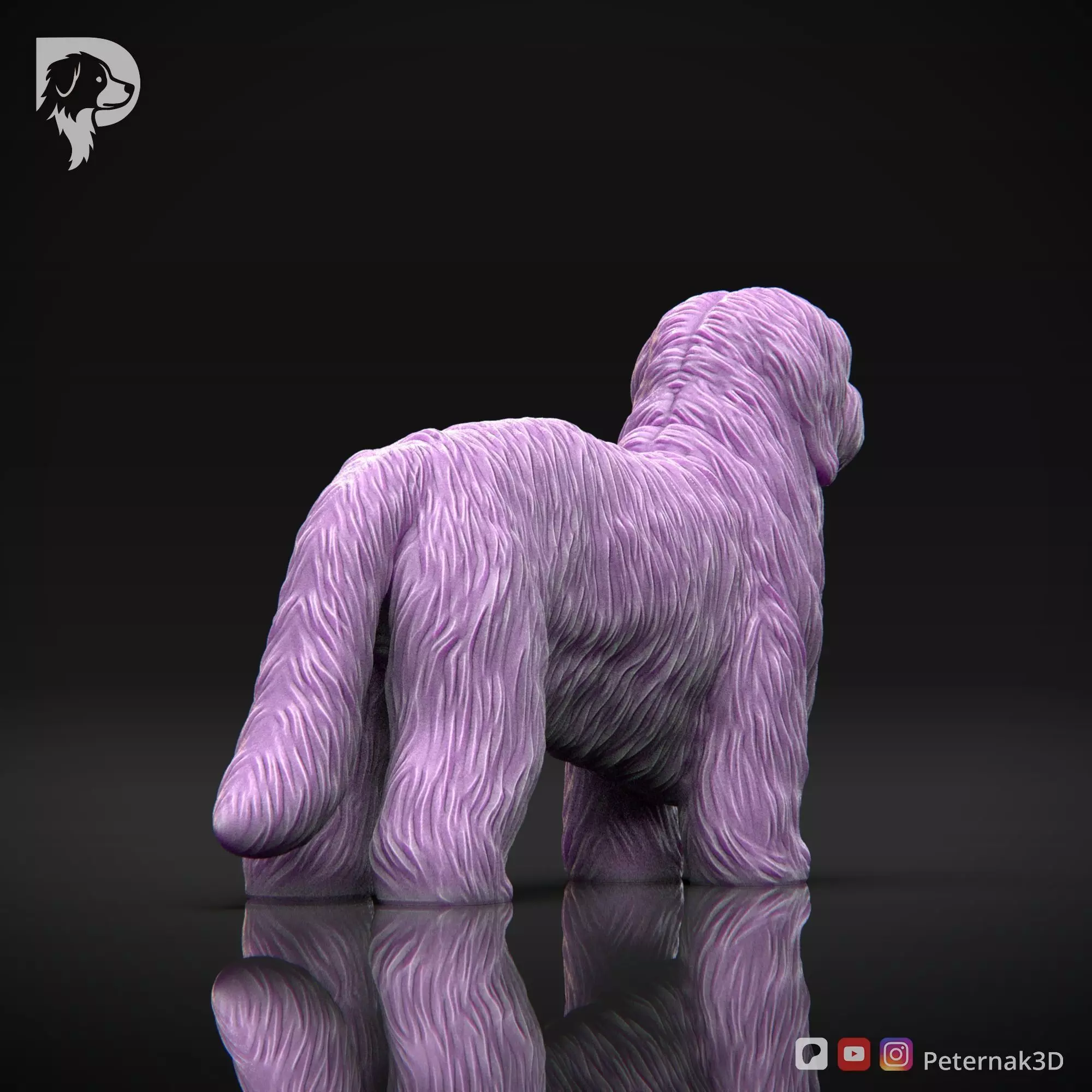 Dog 3D Print Model Coton De Tulear Dog Pose 01 Ready STL 3D print model_6