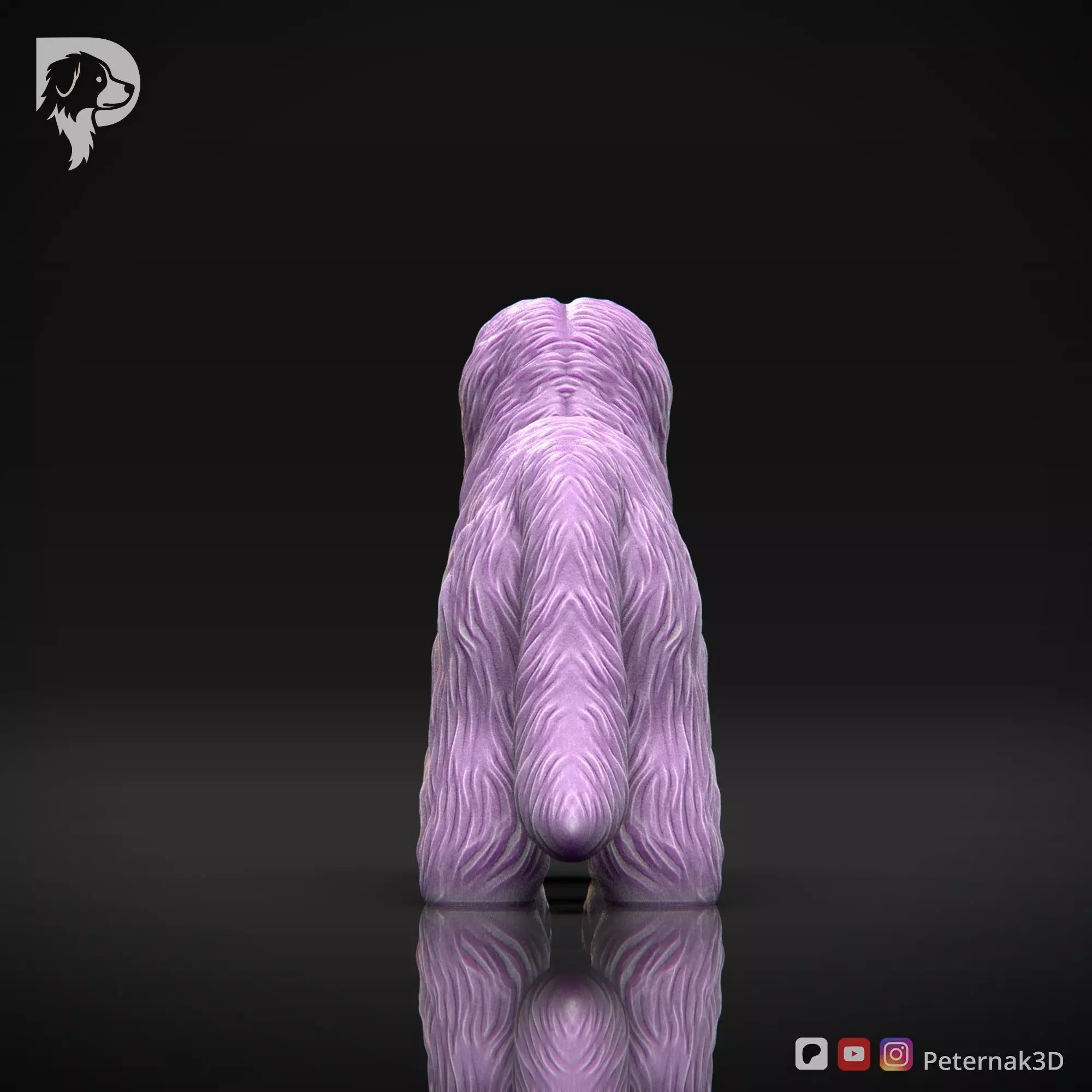 Dog 3D Print Model Coton De Tulear Dog Pose 01 Ready STL 3D print model_7