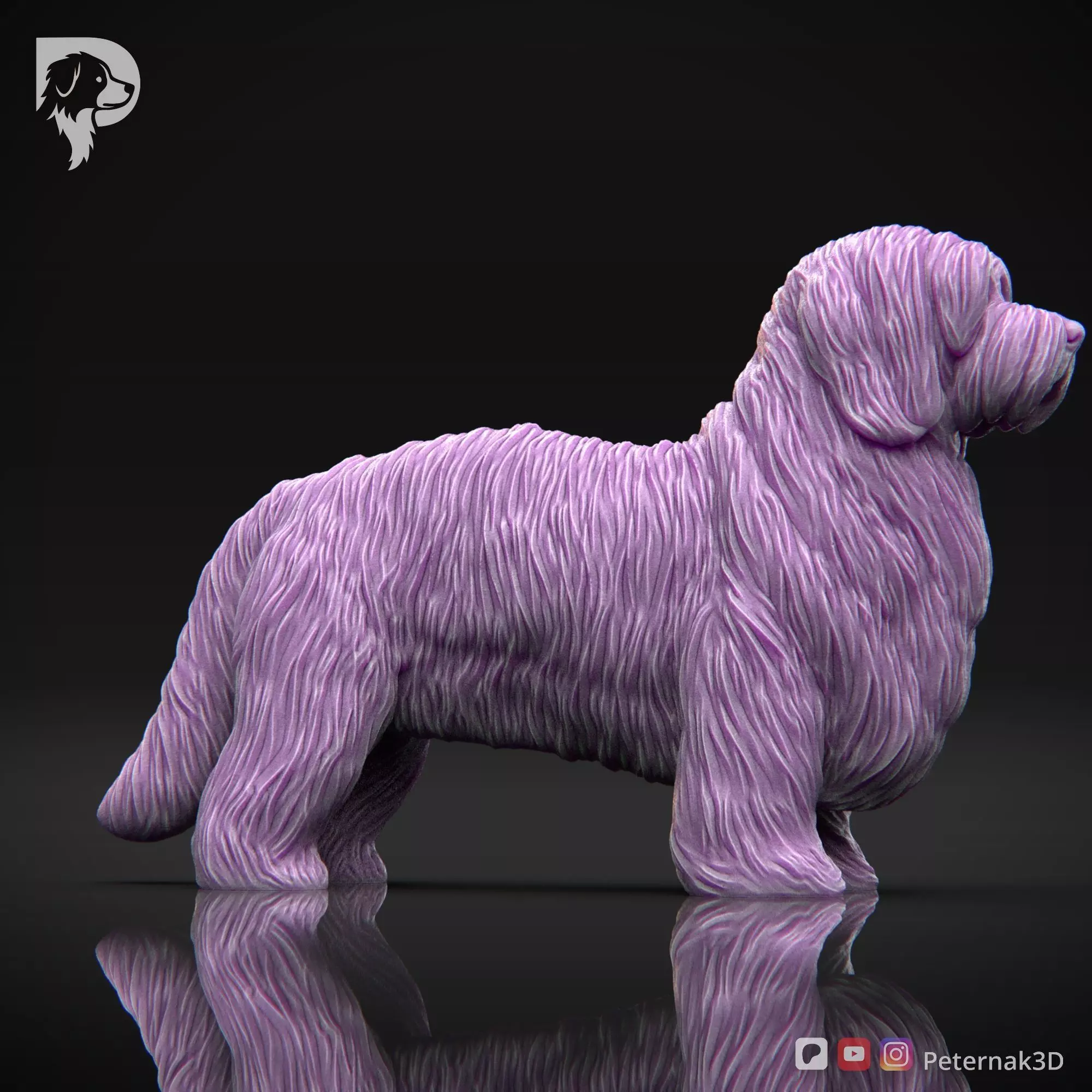 Dog 3D Print Model Coton De Tulear Dog Pose 01 Ready STL 3D print model_4