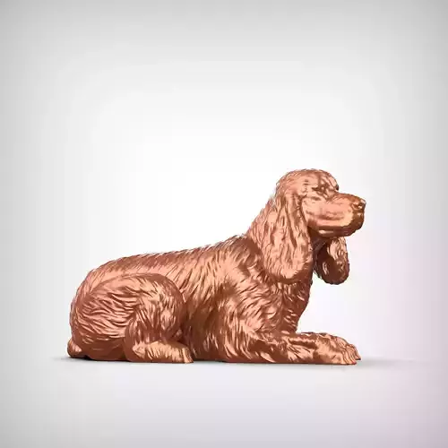 Cocker Spaniel English Dog 3D Print Model Pose 09 3D print model