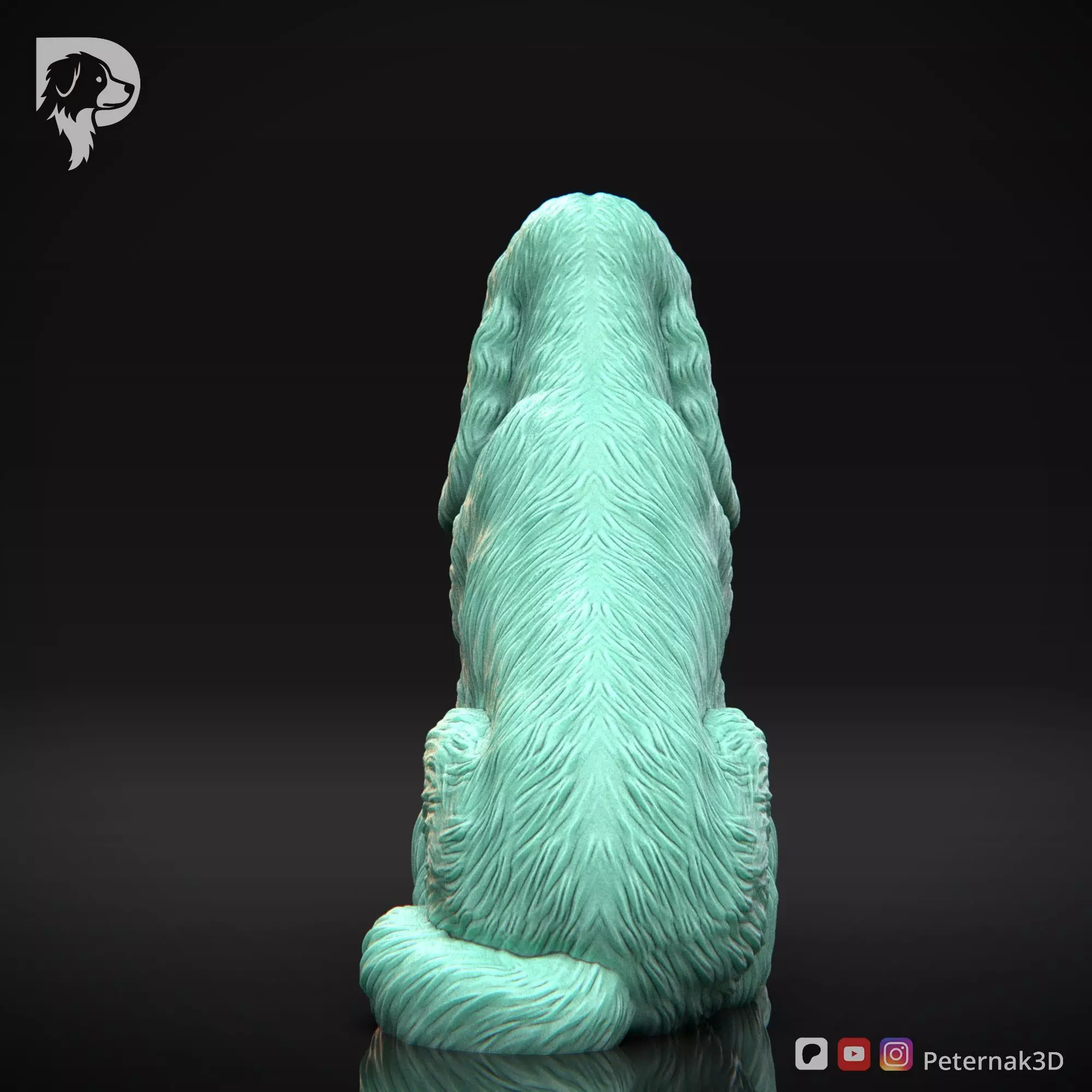 Dog 3D Print Model Cocker Spaniel English Dog Pose 04 Ready STL 3D print model_7