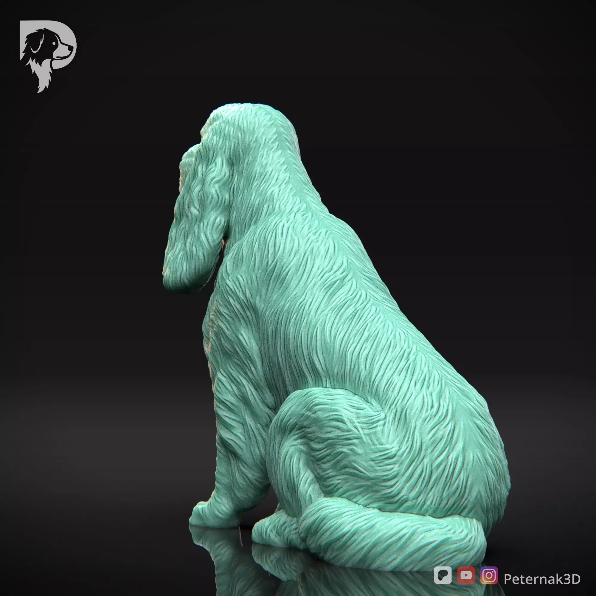 Dog 3D Print Model Cocker Spaniel English Dog Pose 04 Ready STL 3D print model_8