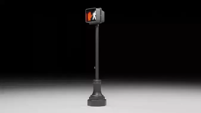 City Downtown Crosswalk Lights