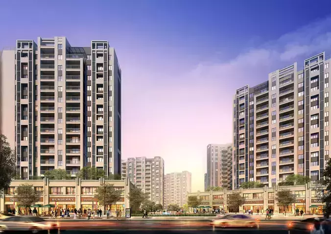 3Dmax fashion city commercial square building 42