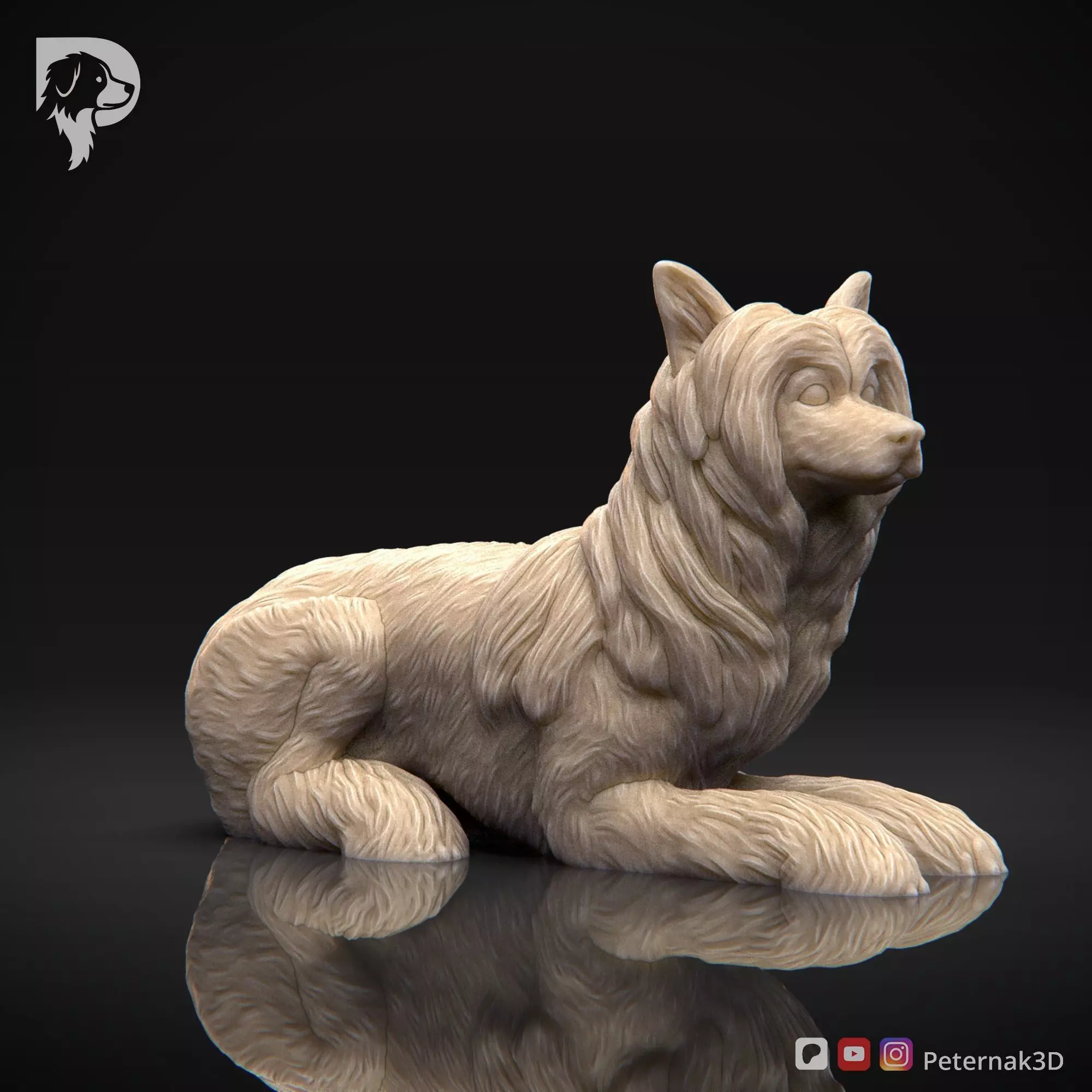 Dog 3D Print Model Chinese Crested Dog Pose 09 Ready STL 3D print model_3