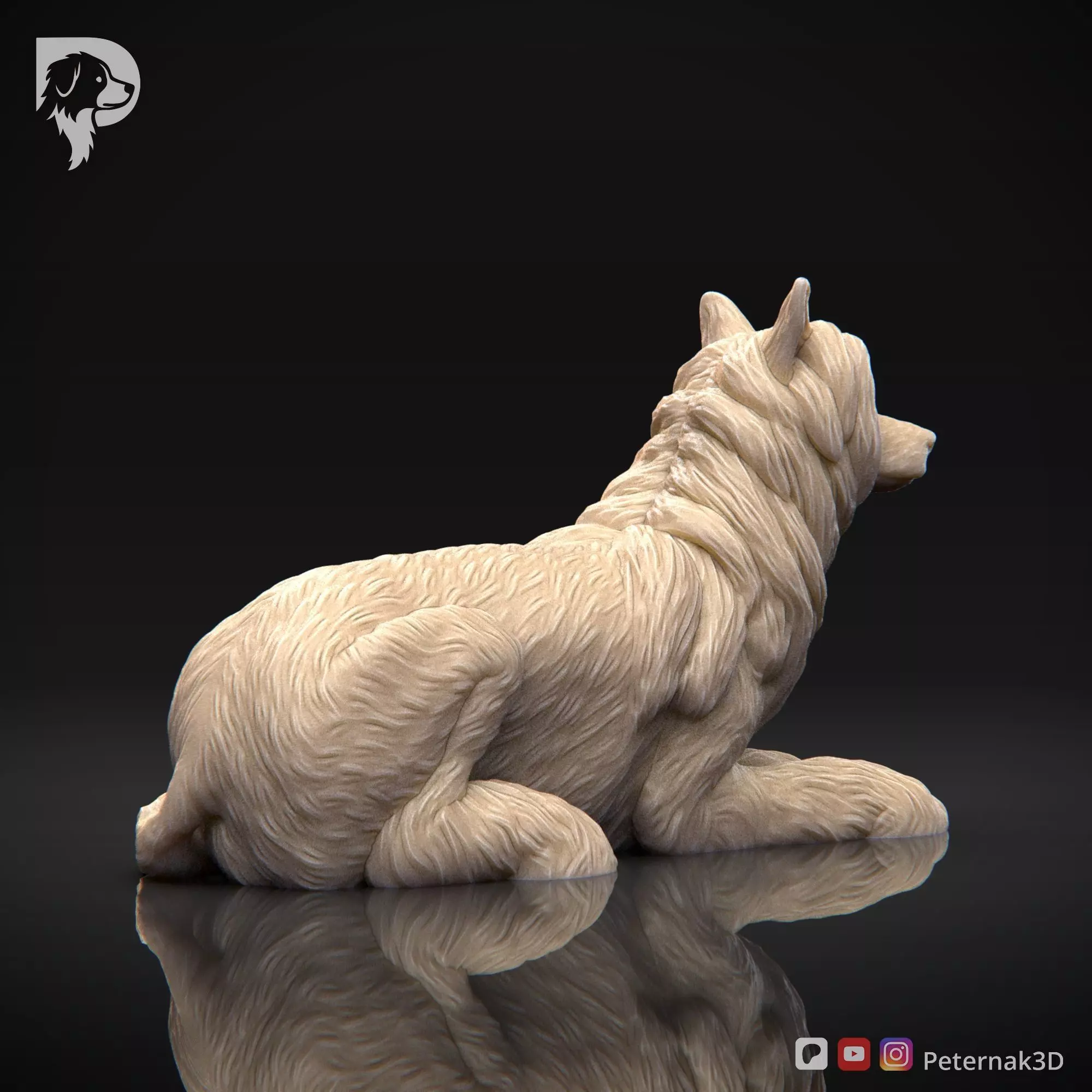 Dog 3D Print Model Chinese Crested Dog Pose 09 Ready STL 3D print model_5