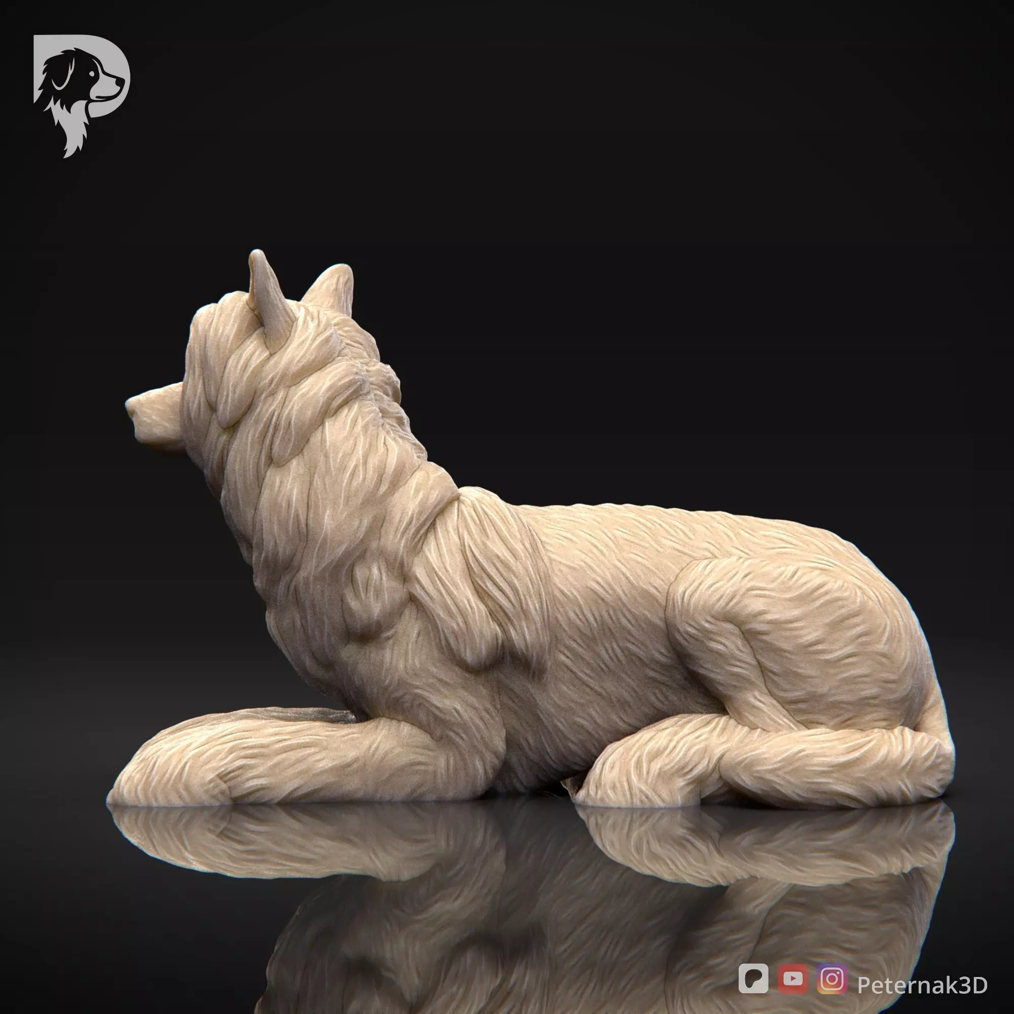 Dog 3D Print Model Chinese Crested Dog Pose 09 Ready STL 3D print model_9