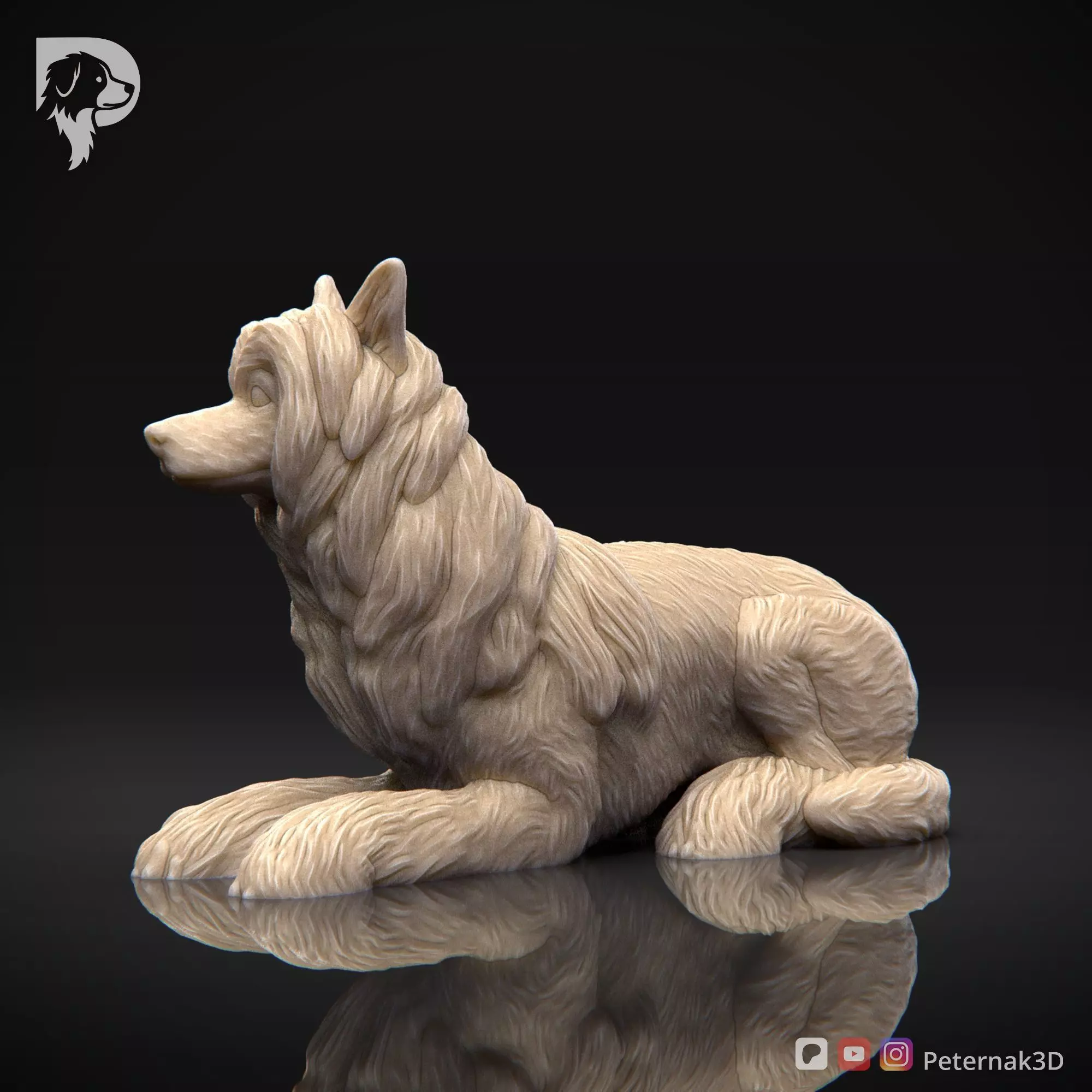 Dog 3D Print Model Chinese Crested Dog Pose 09 Ready STL 3D print model_10