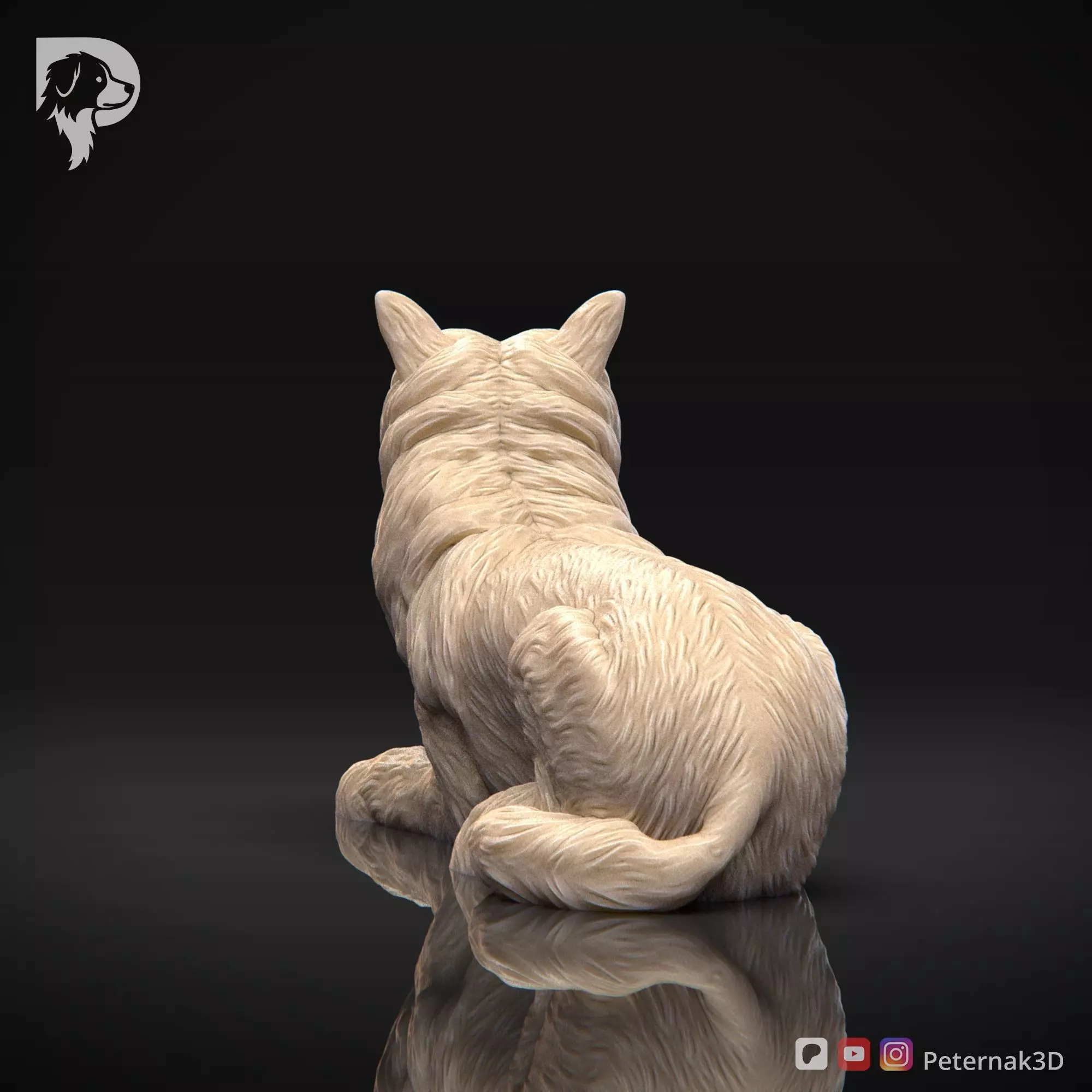 Dog 3D Print Model Chinese Crested Dog Pose 09 Ready STL 3D print model_7