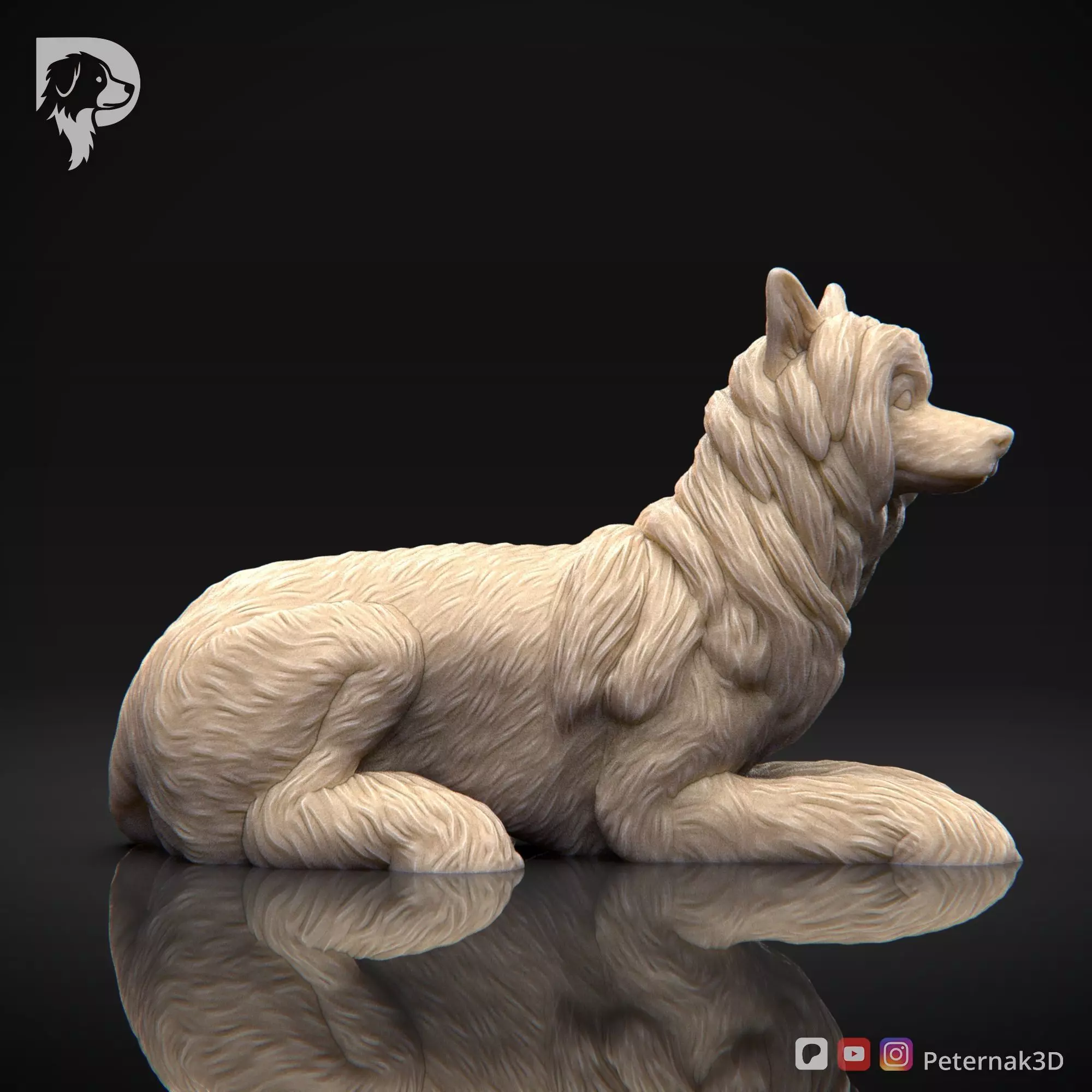 Dog 3D Print Model Chinese Crested Dog Pose 09 Ready STL 3D print model_4
