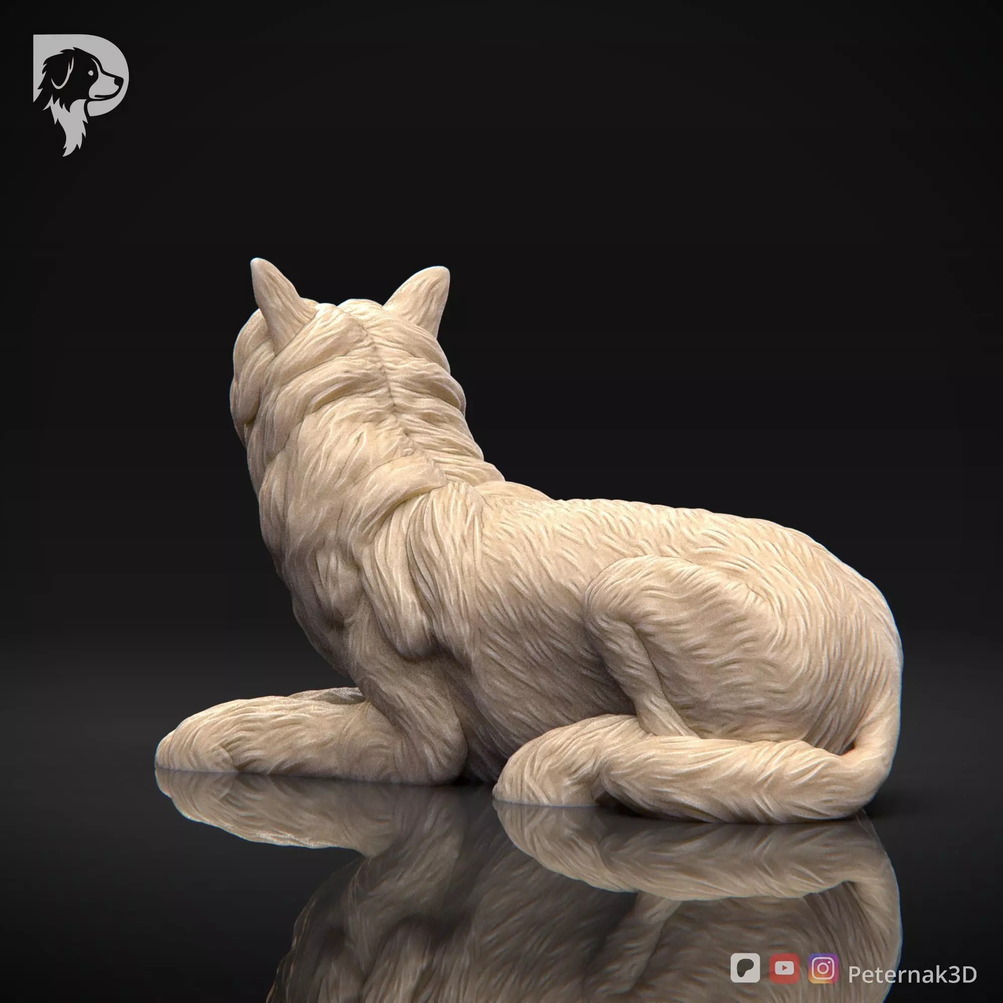 Dog 3D Print Model Chinese Crested Dog Pose 09 Ready STL 3D print model_8