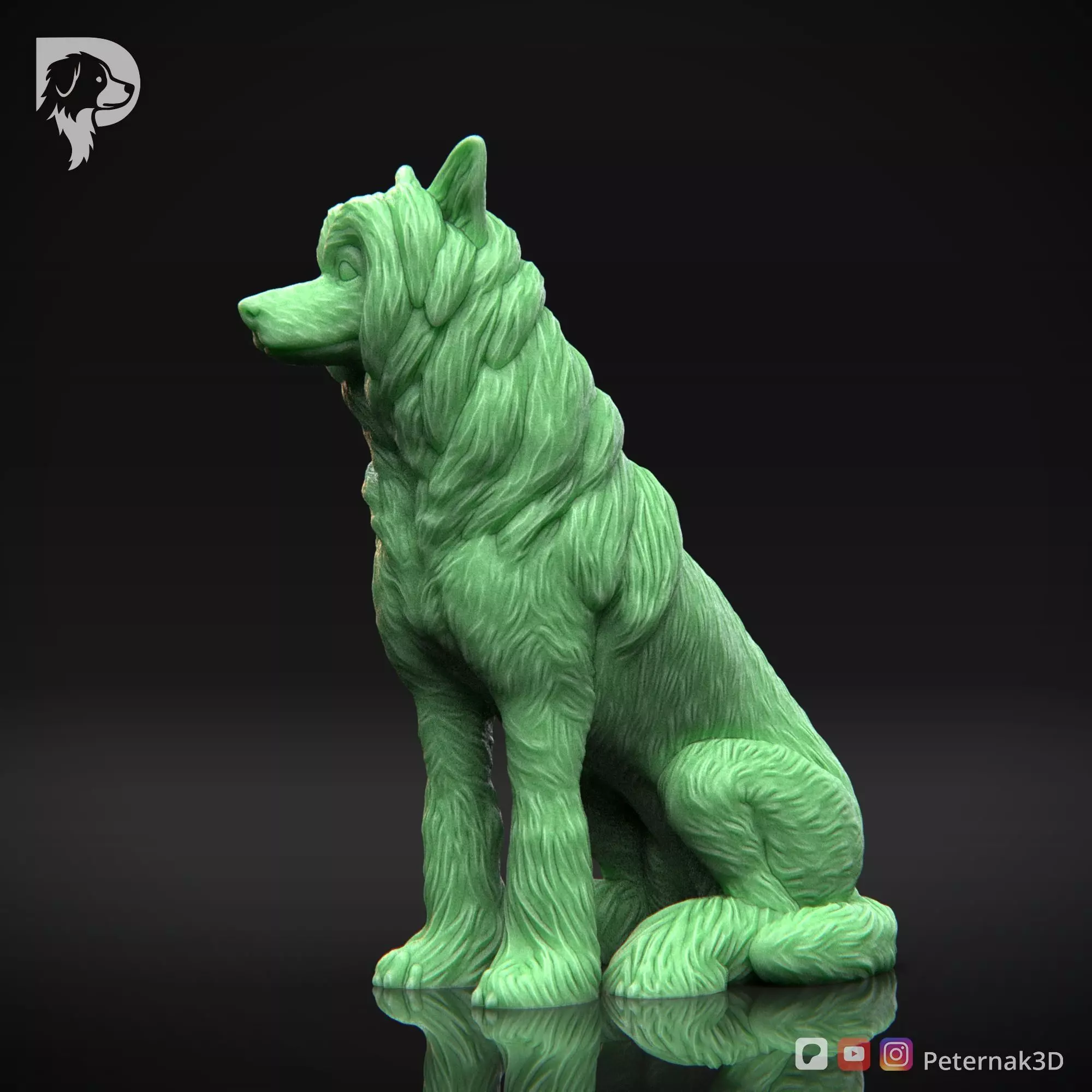 Dog 3D Print Model Chinese Crested Dog Pose 06 Ready STL 3D print model_10