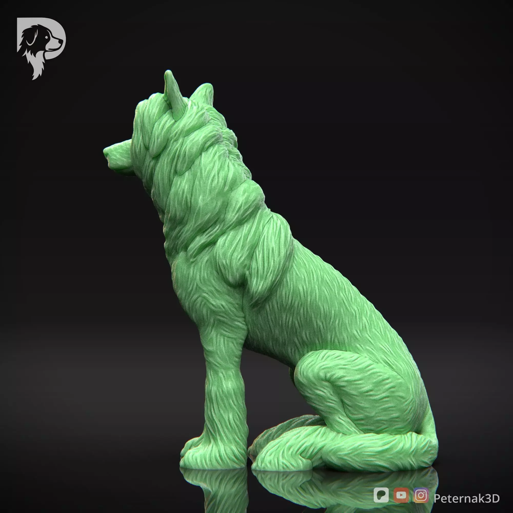 Dog 3D Print Model Chinese Crested Dog Pose 06 Ready STL 3D print model_9