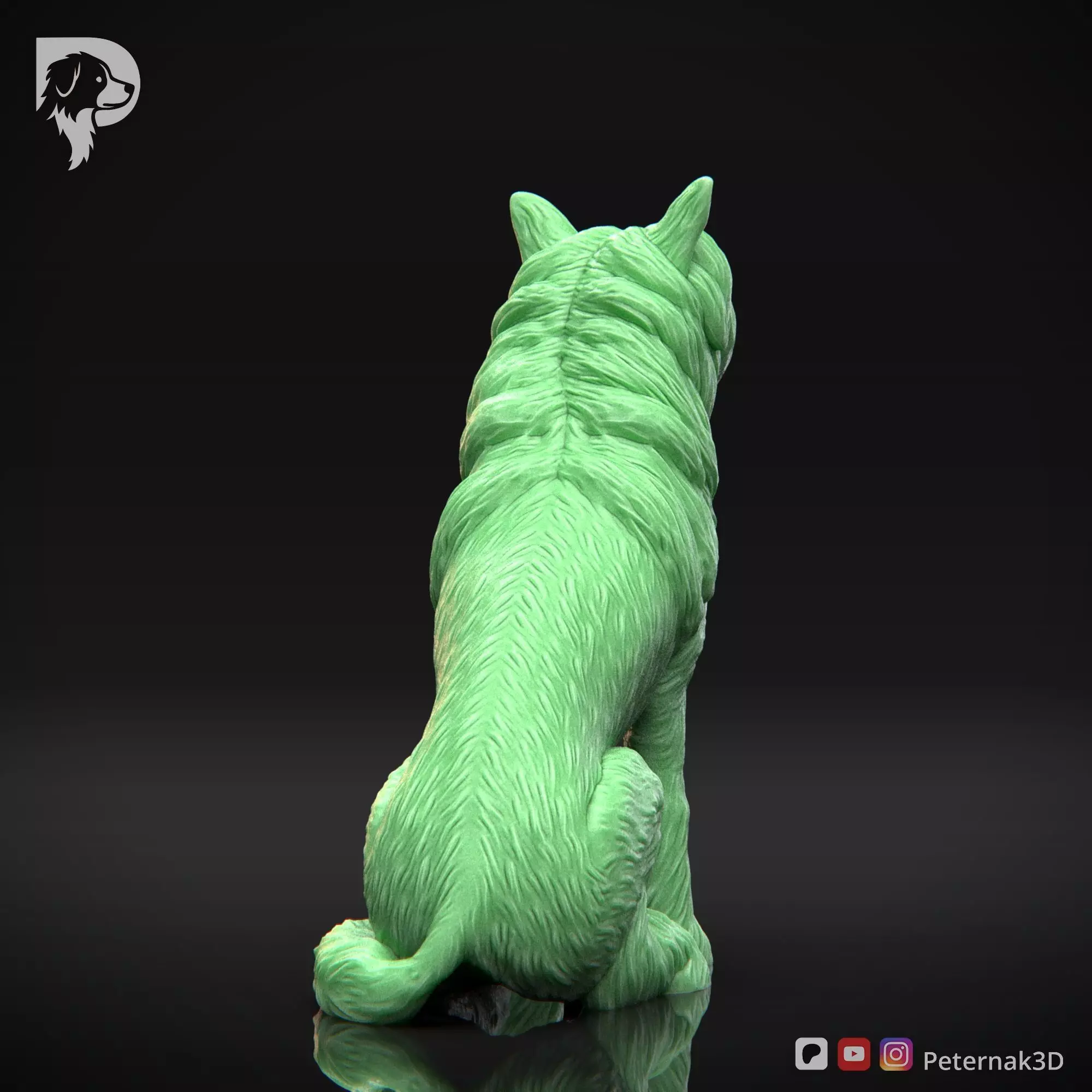 Dog 3D Print Model Chinese Crested Dog Pose 06 Ready STL 3D print model_6