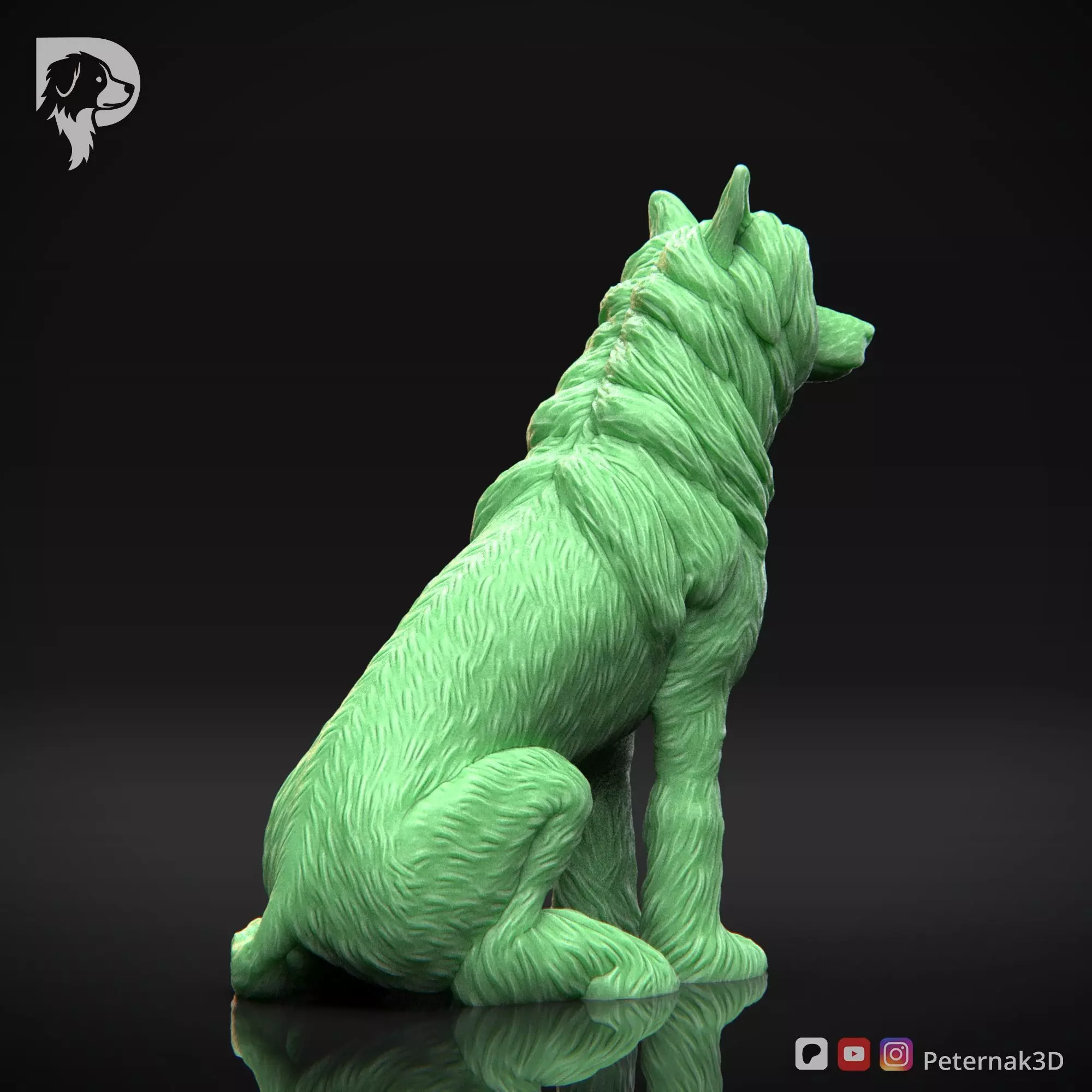 Dog 3D Print Model Chinese Crested Dog Pose 06 Ready STL 3D print model_5