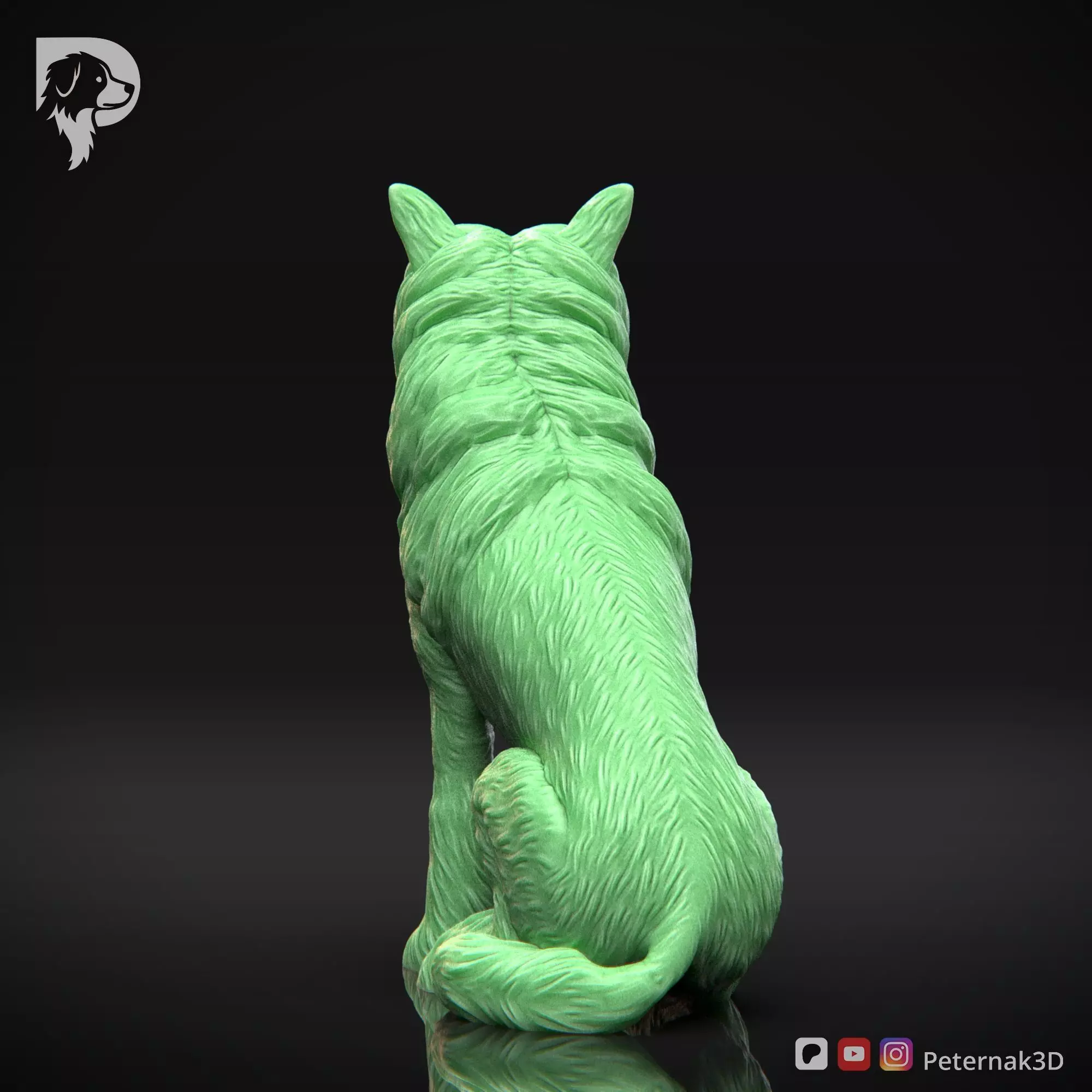 Dog 3D Print Model Chinese Crested Dog Pose 06 Ready STL 3D print model_7